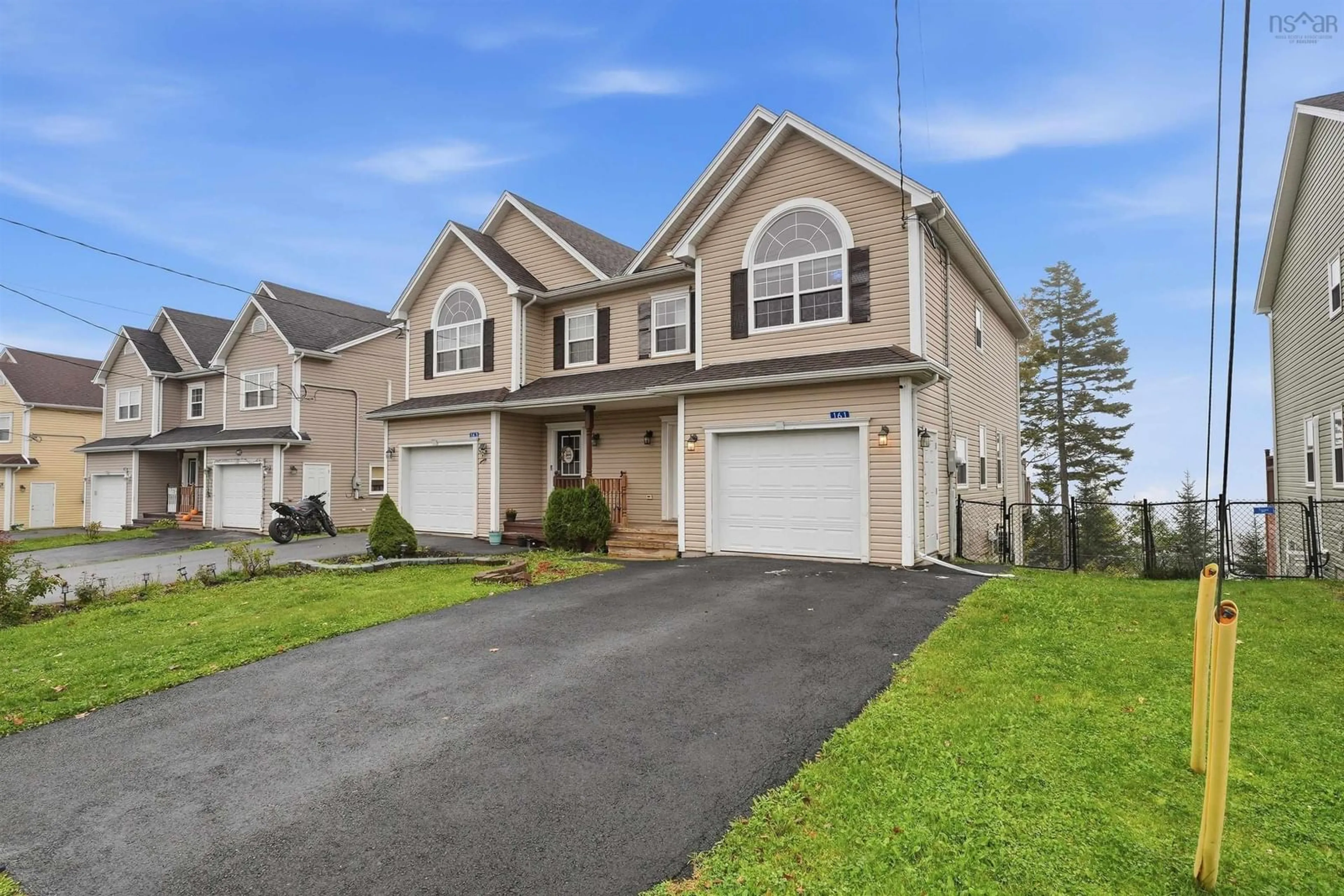 Home with vinyl exterior material, street for 161 Darlington Dr, Middle Sackville Nova Scotia B3G 1B8