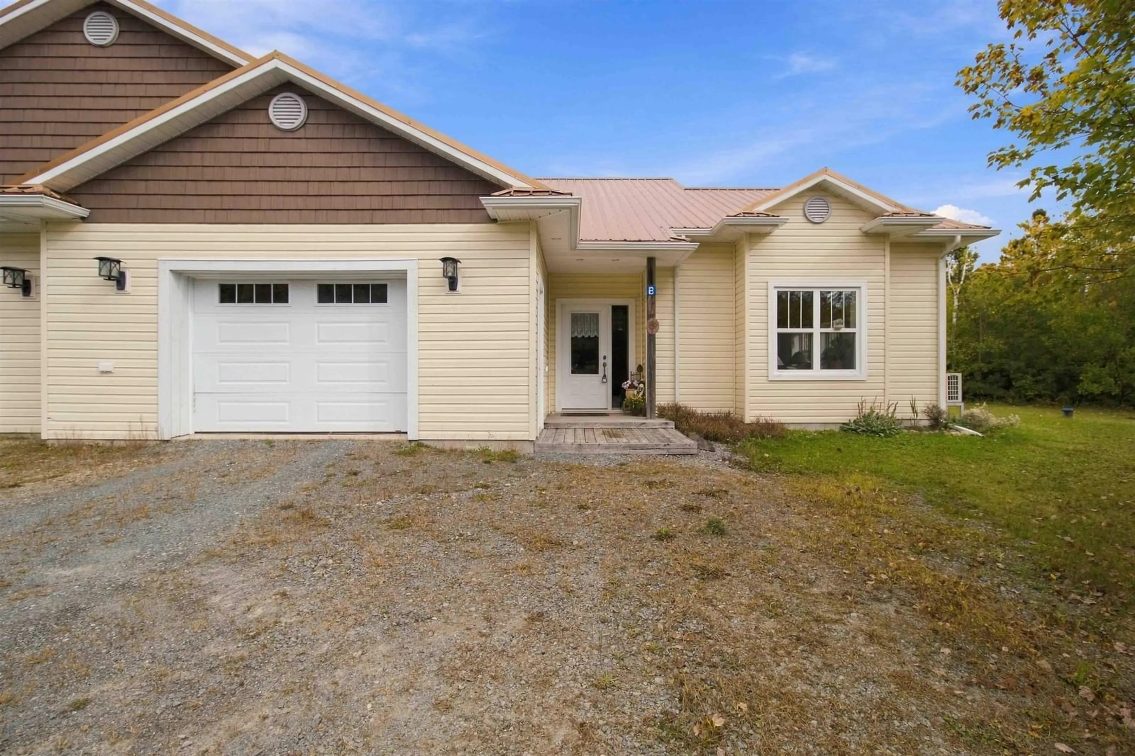 Home with vinyl exterior material, street for 15 Maple Ridge Dr #Units A & B, White Point Nova Scotia B0T 1K0