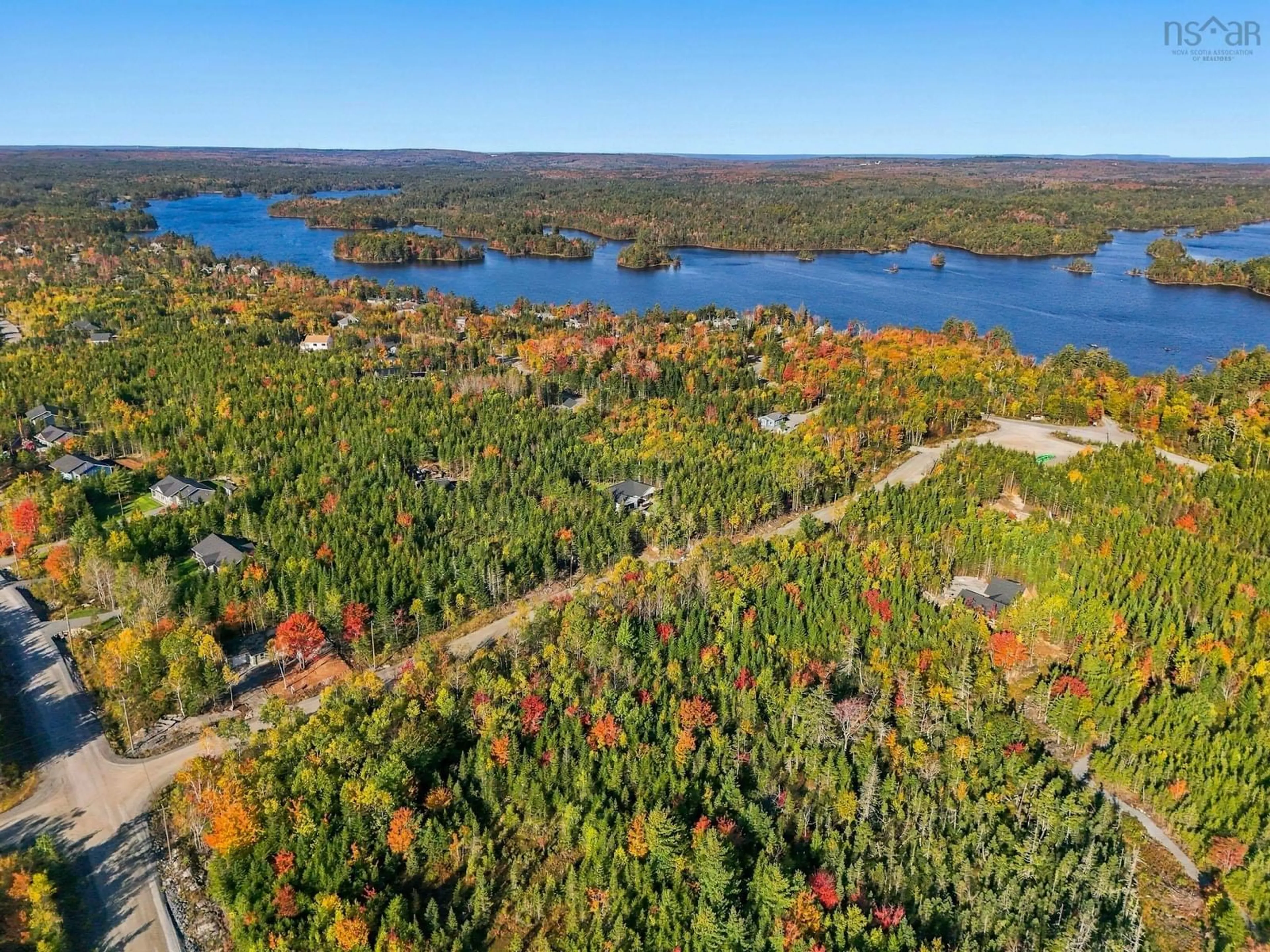 A pic from outside/outdoor area/front of a property/back of a property/a pic from drone, water/lake/river/ocean view for 48 Explorer Loop, East Uniacke Nova Scotia B0N 1Z0