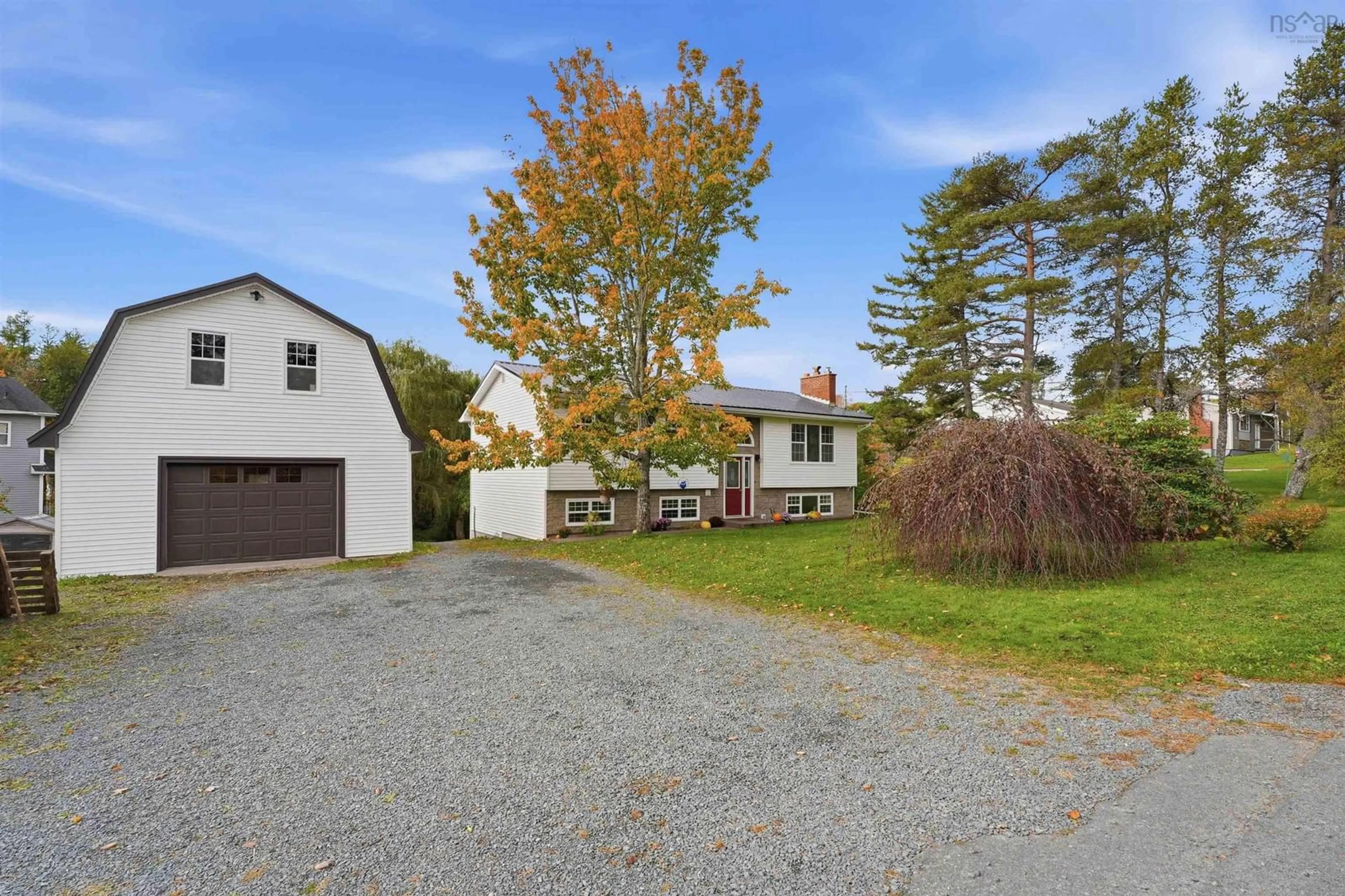 A pic from outside/outdoor area/front of a property/back of a property/a pic from drone, street for 49 Mayflower Ave, Beaver Bank Nova Scotia B4G 1C1