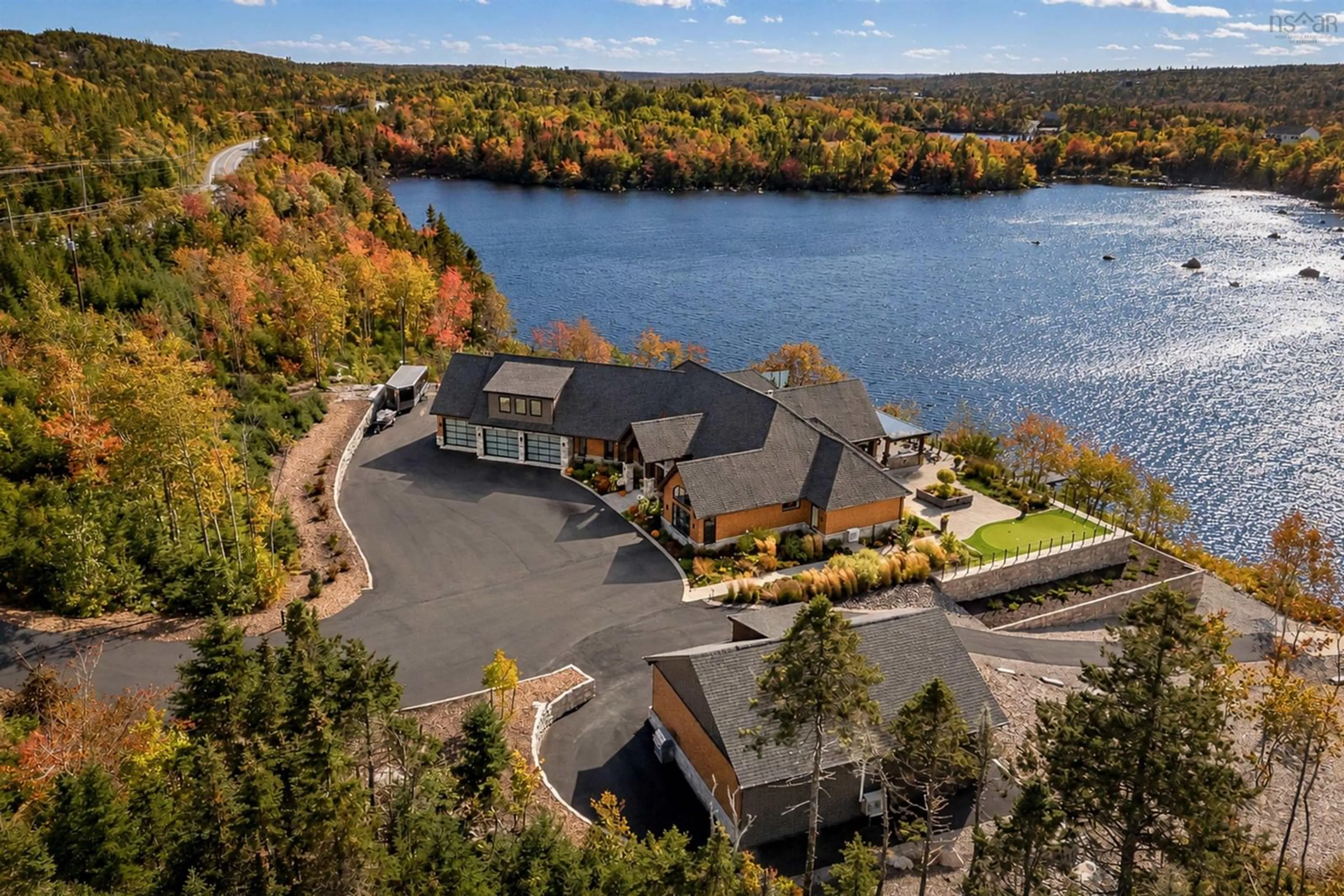 A pic from outside/outdoor area/front of a property/back of a property/a pic from drone, water/lake/river/ocean view for 1593 Old Sambro Rd, Harrietsfield Nova Scotia B3V 1N2