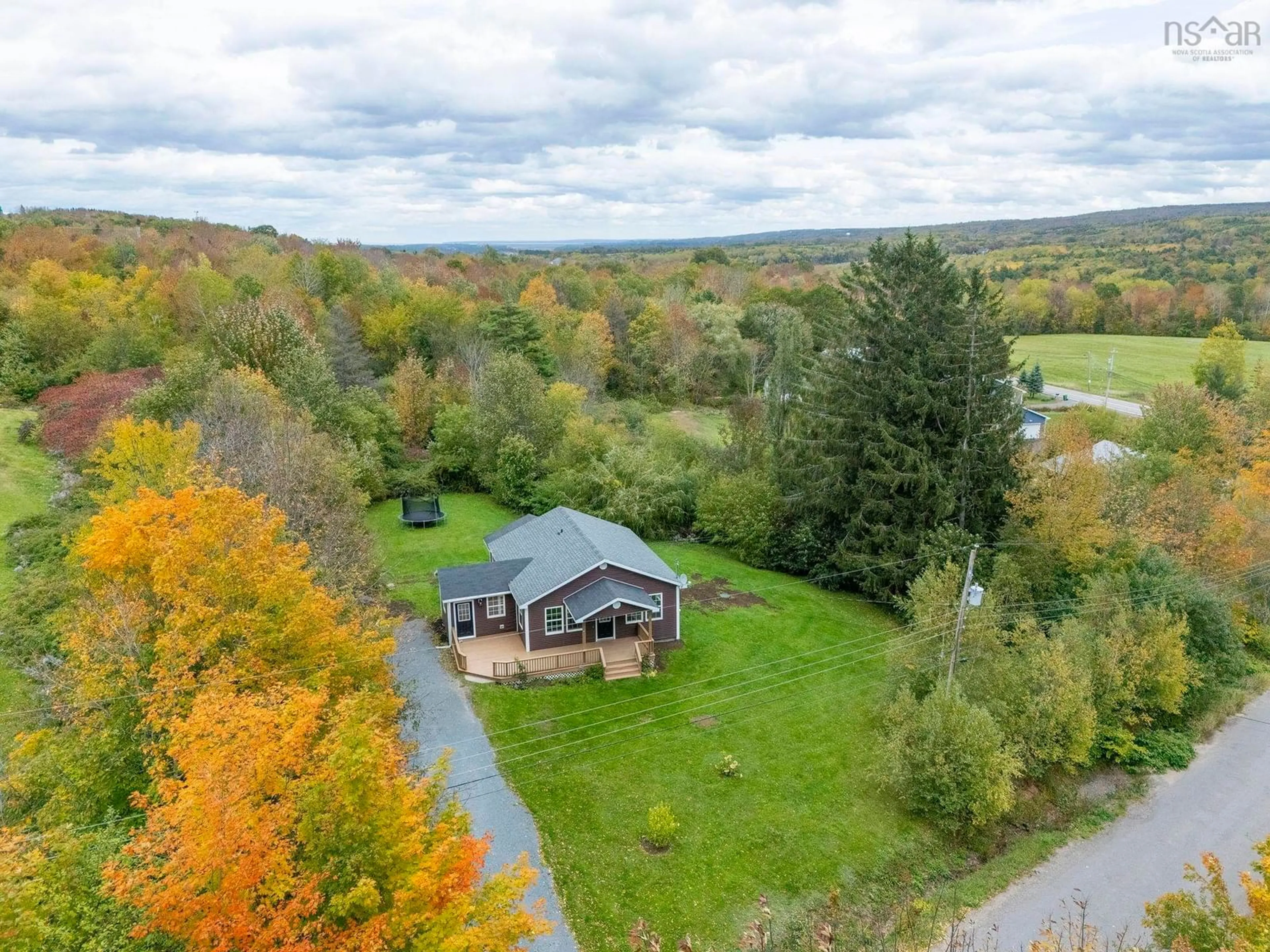 A pic from outside/outdoor area/front of a property/back of a property/a pic from drone, forest/trees view for 20 Beech Hill Rd, North Alton Nova Scotia B4N 3V8