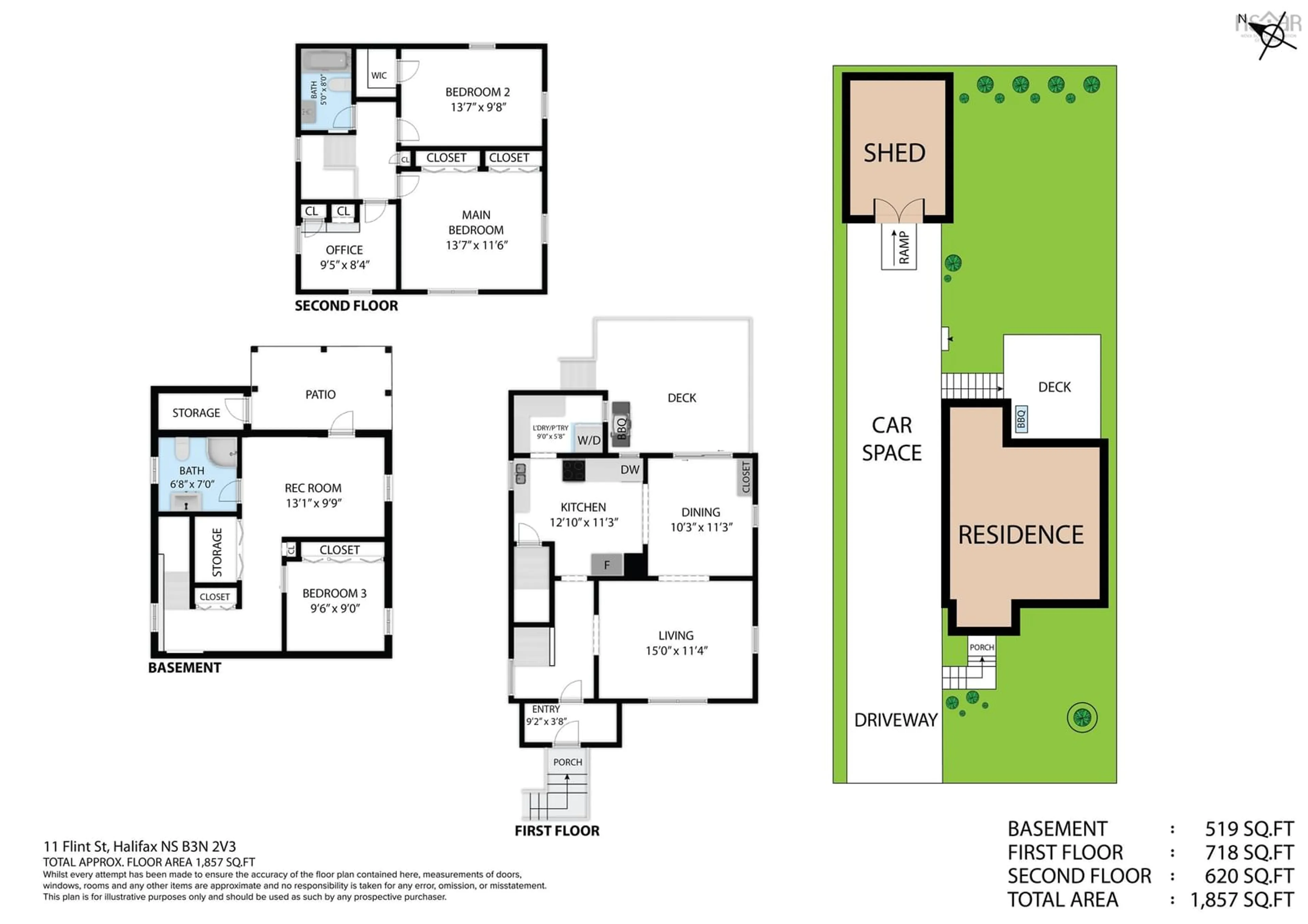 Floor plan for 11 Flint St, Halifax Nova Scotia B3N 2V3