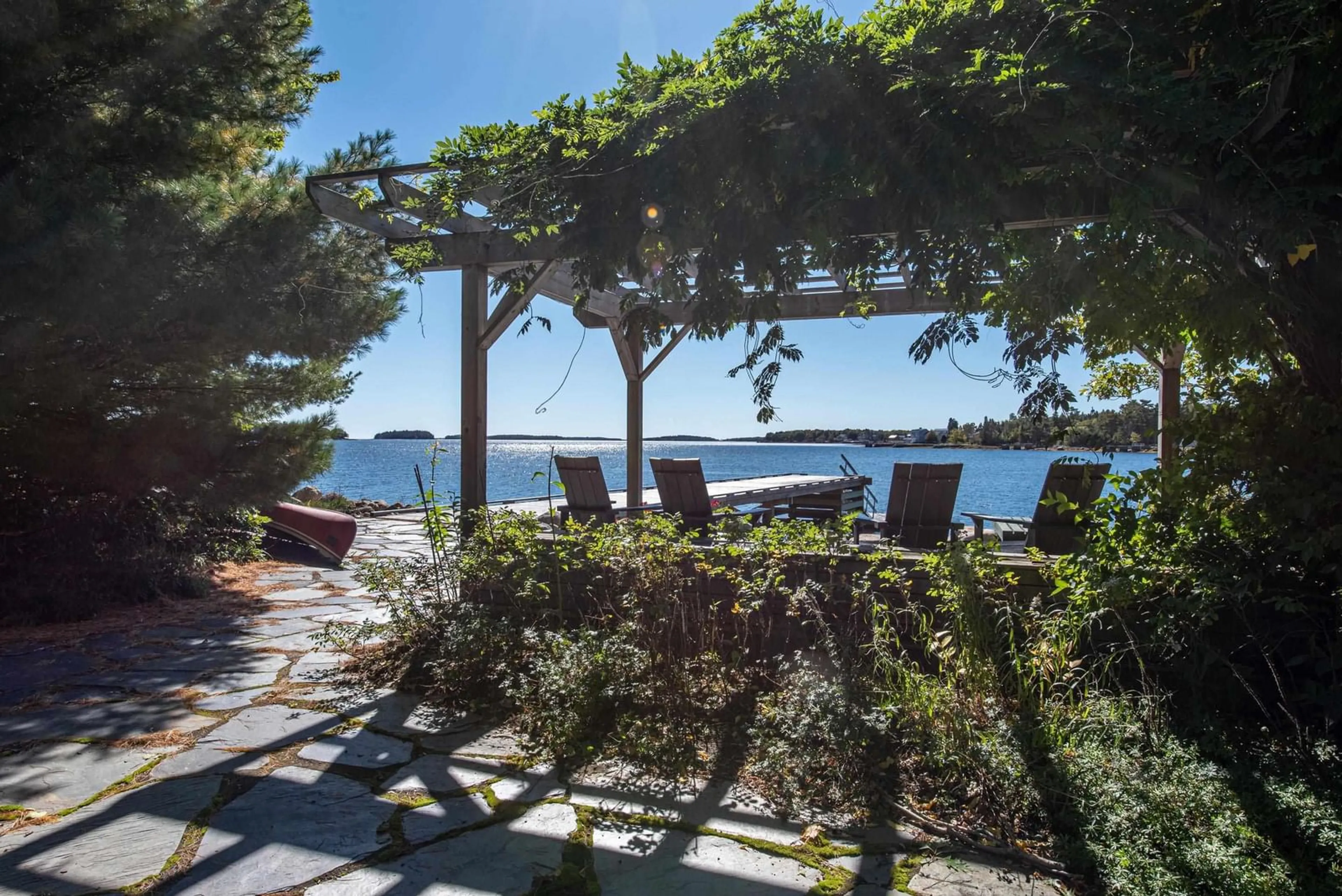 Patio, water/lake/river/ocean view for 169 Swallow Point Rd, Chester Basin Nova Scotia B0K 1K0