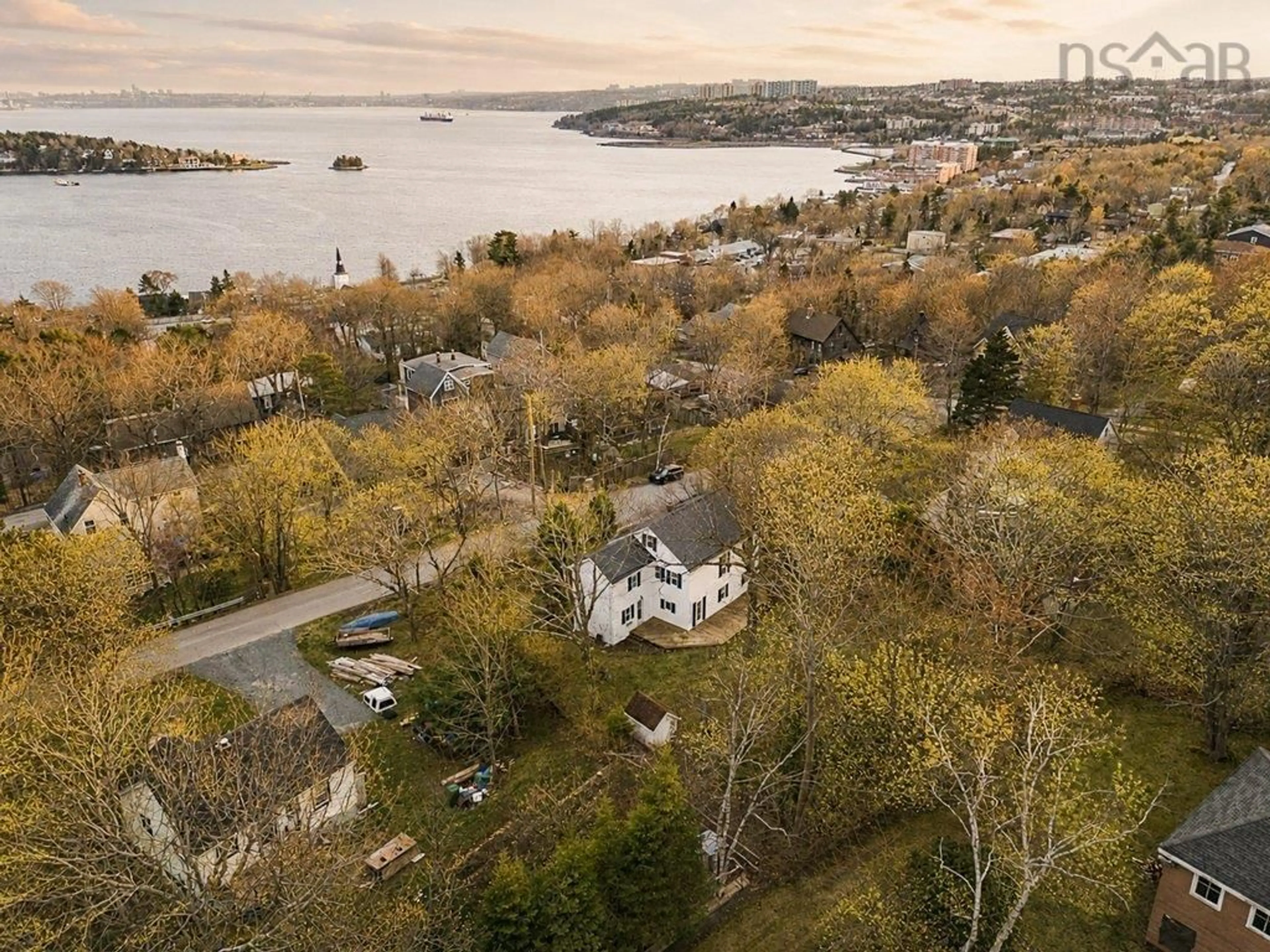 A pic from outside/outdoor area/front of a property/back of a property/a pic from drone, water/lake/river/ocean view for 8 Emmerson St, Bedford Nova Scotia B4A 1V7