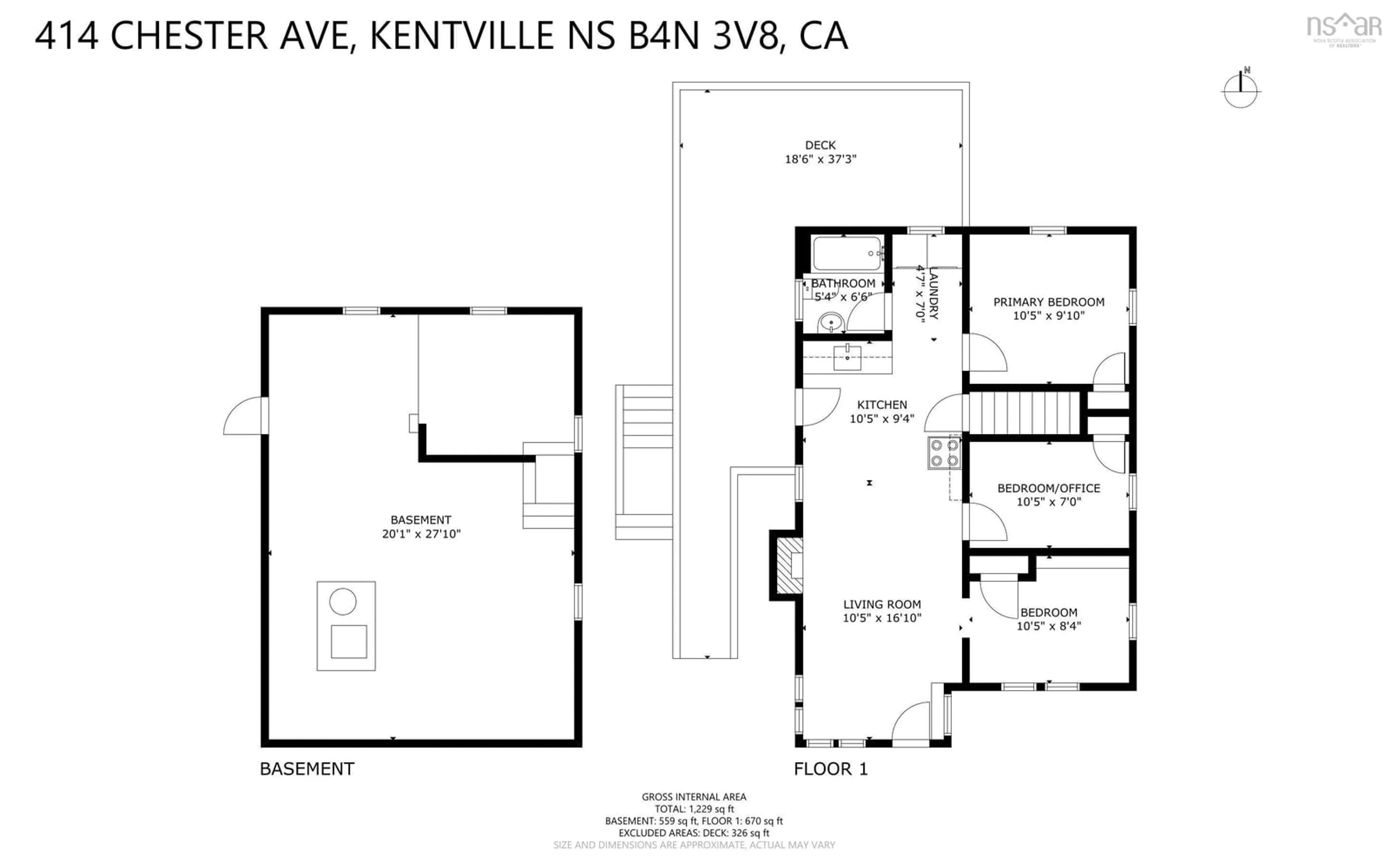 Floor plan for 414 Chester Ave, Kentville Nova Scotia B4N 3V7