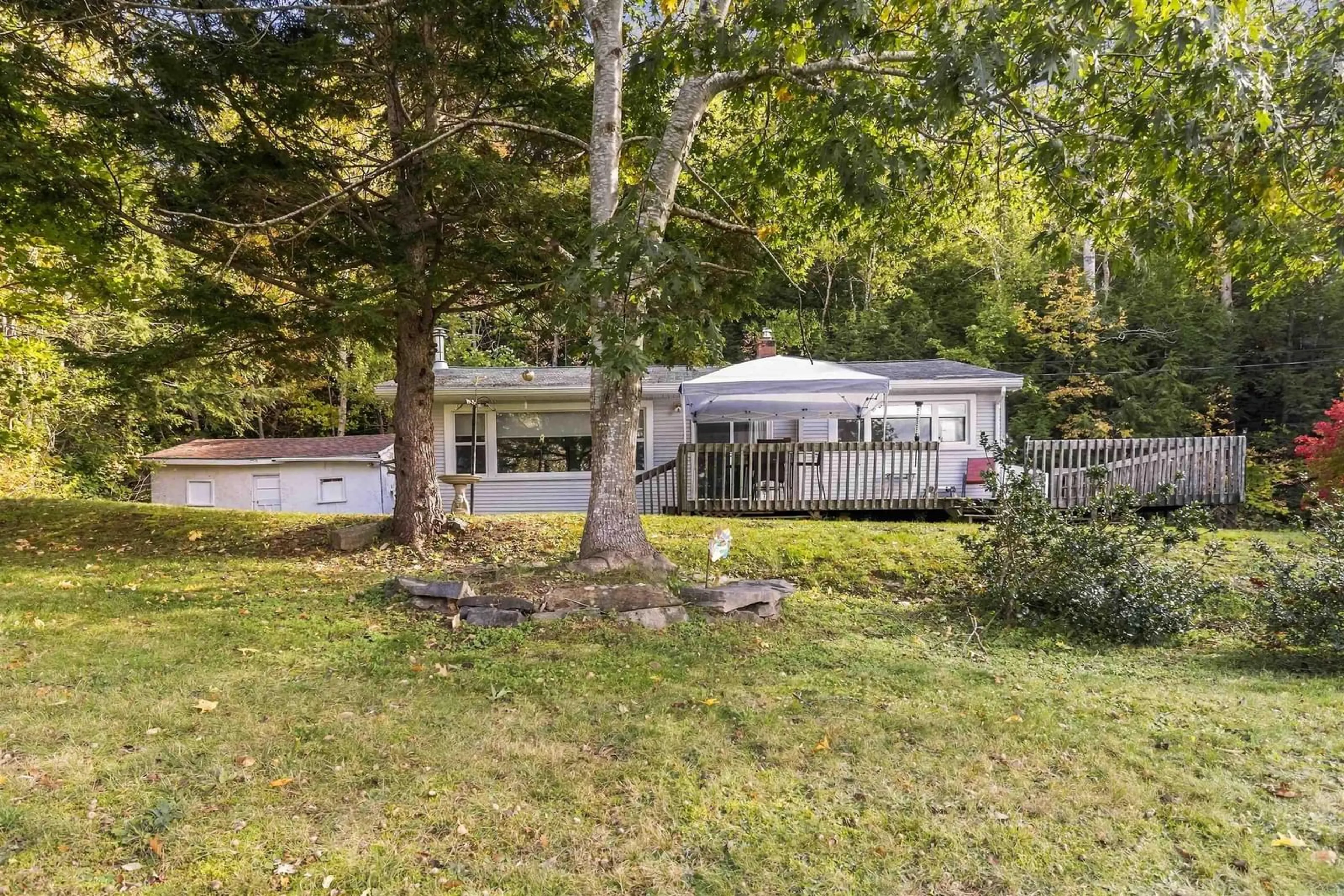 A pic from outside/outdoor area/front of a property/back of a property/a pic from drone, unknown for 5376 Highway 2 Hwy, Grand Lake Nova Scotia B2T 1B4