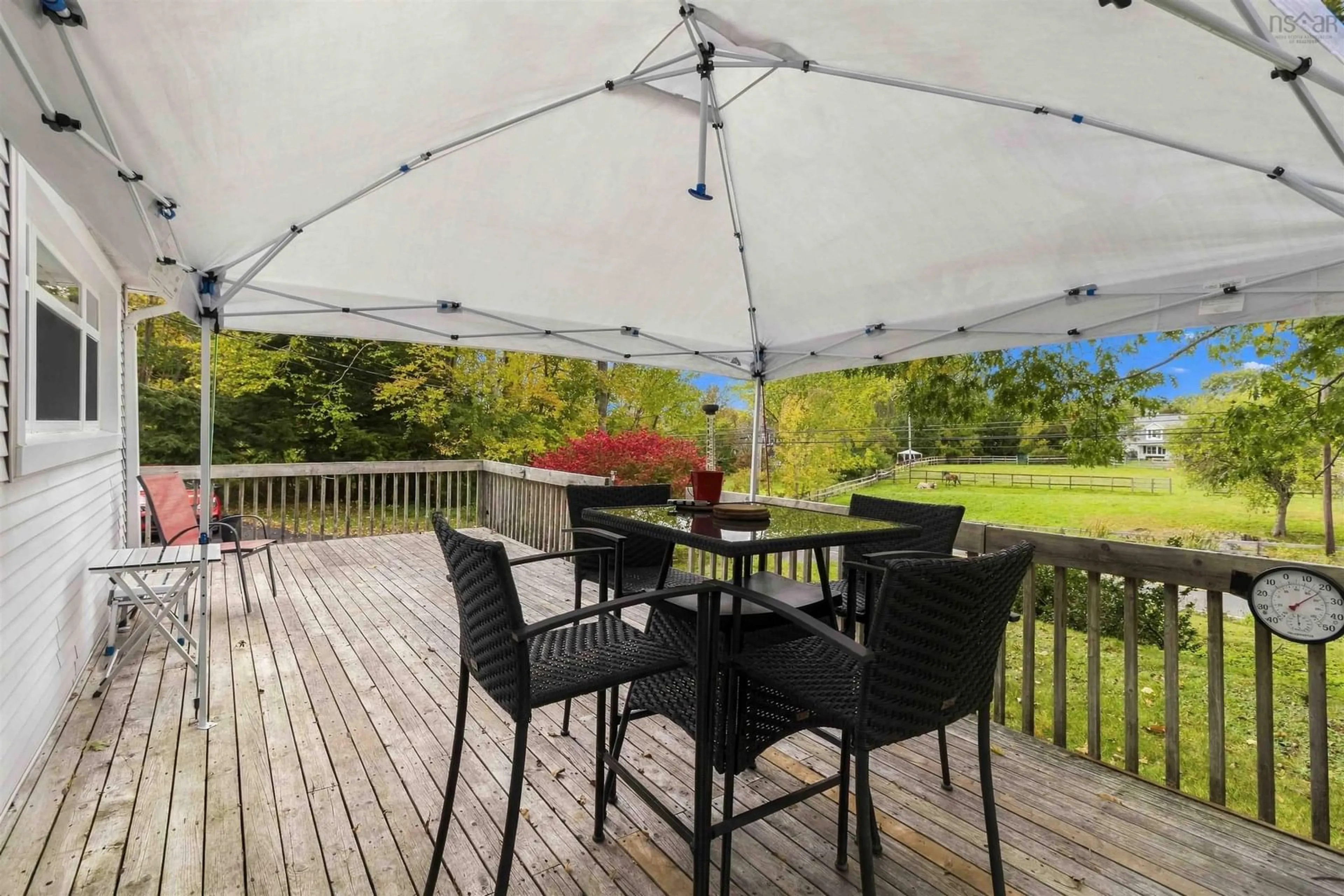 Patio, water/lake/river/ocean view for 5376 Highway 2 Hwy, Grand Lake Nova Scotia B2T 1B4