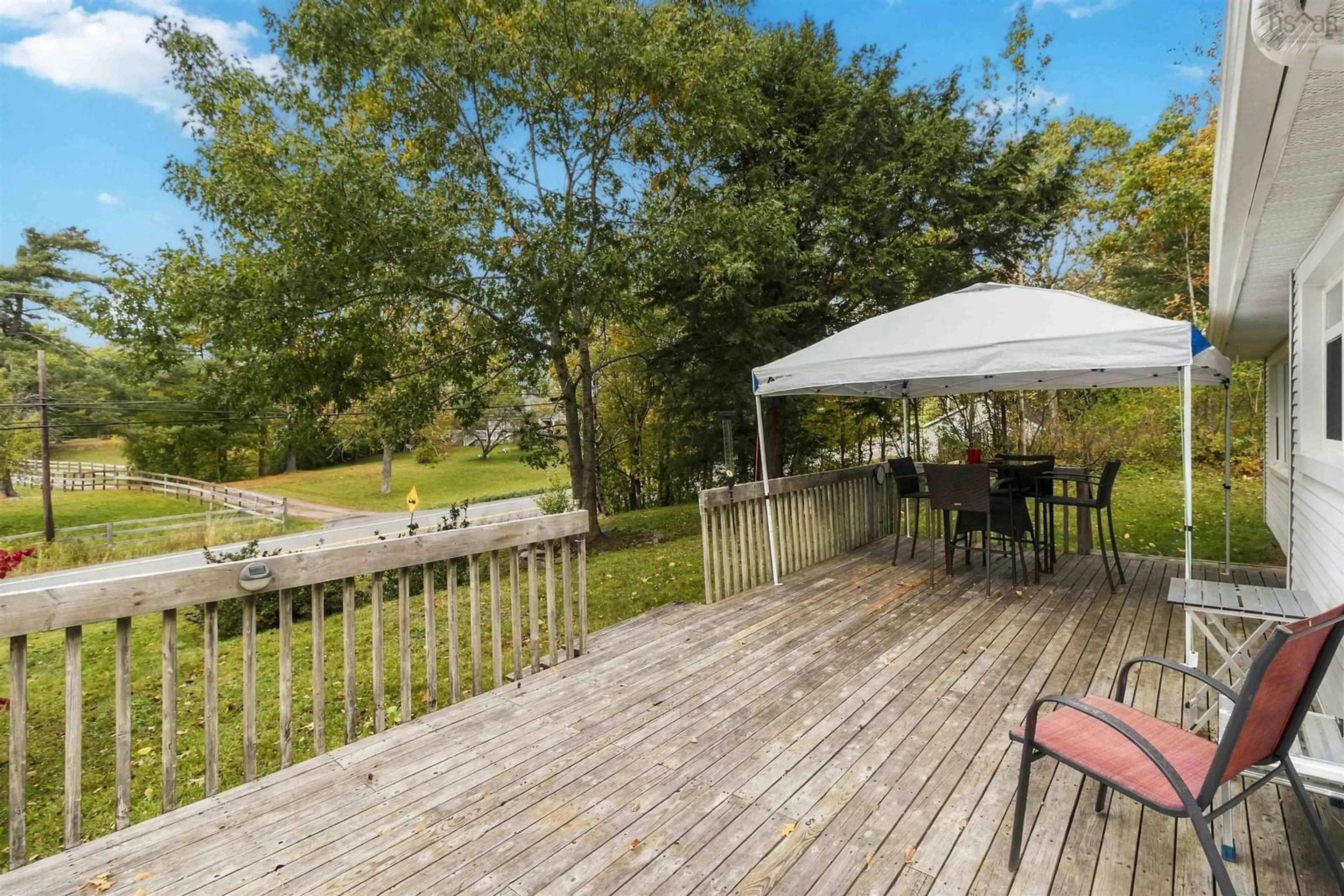Patio, water/lake/river/ocean view for 5376 Highway 2 Hwy, Grand Lake Nova Scotia B2T 1B4