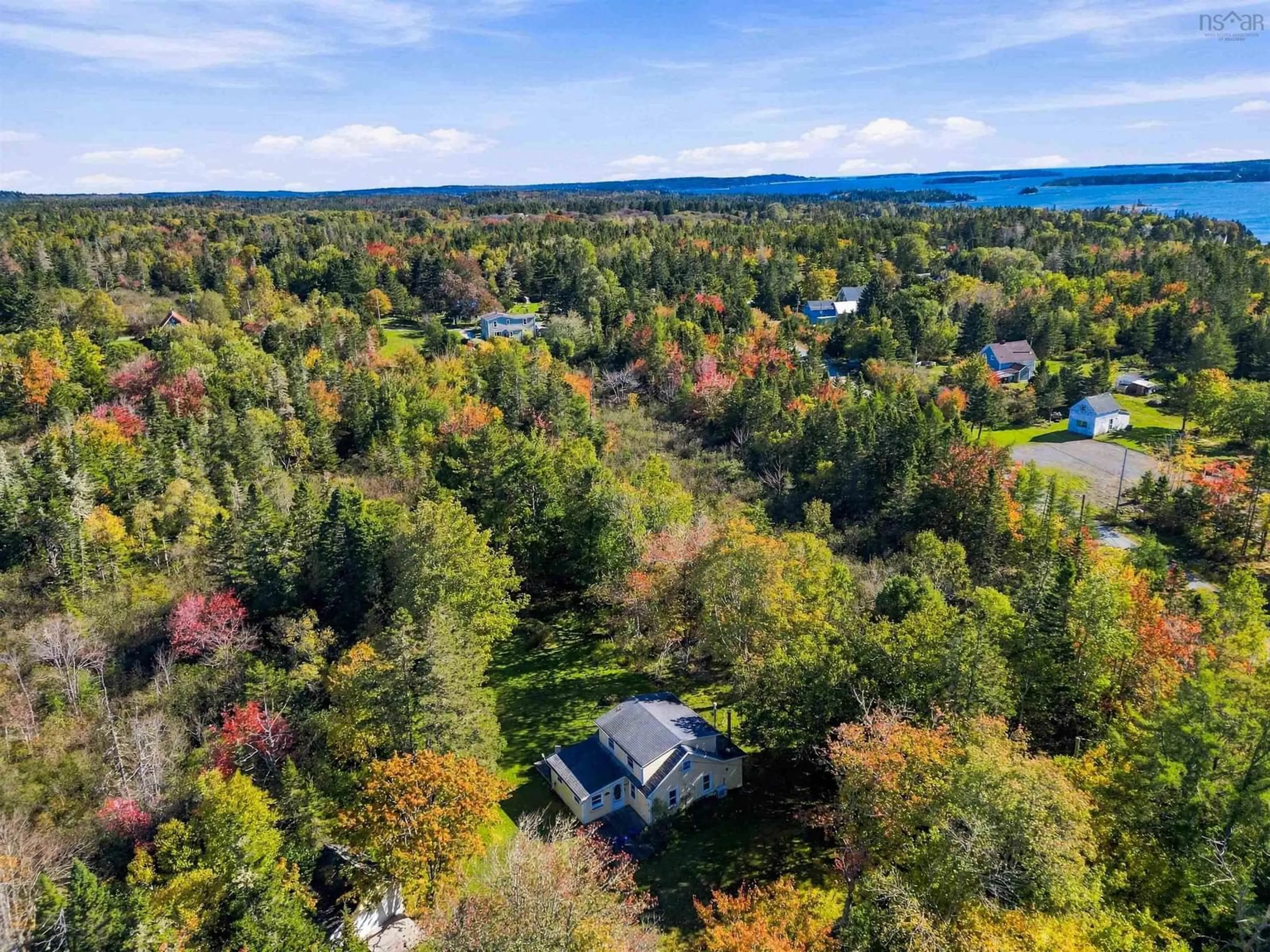 A pic from outside/outdoor area/front of a property/back of a property/a pic from drone, water/lake/river/ocean view for 144 Huey Lake Rd, West Dublin Nova Scotia B0R 1C0