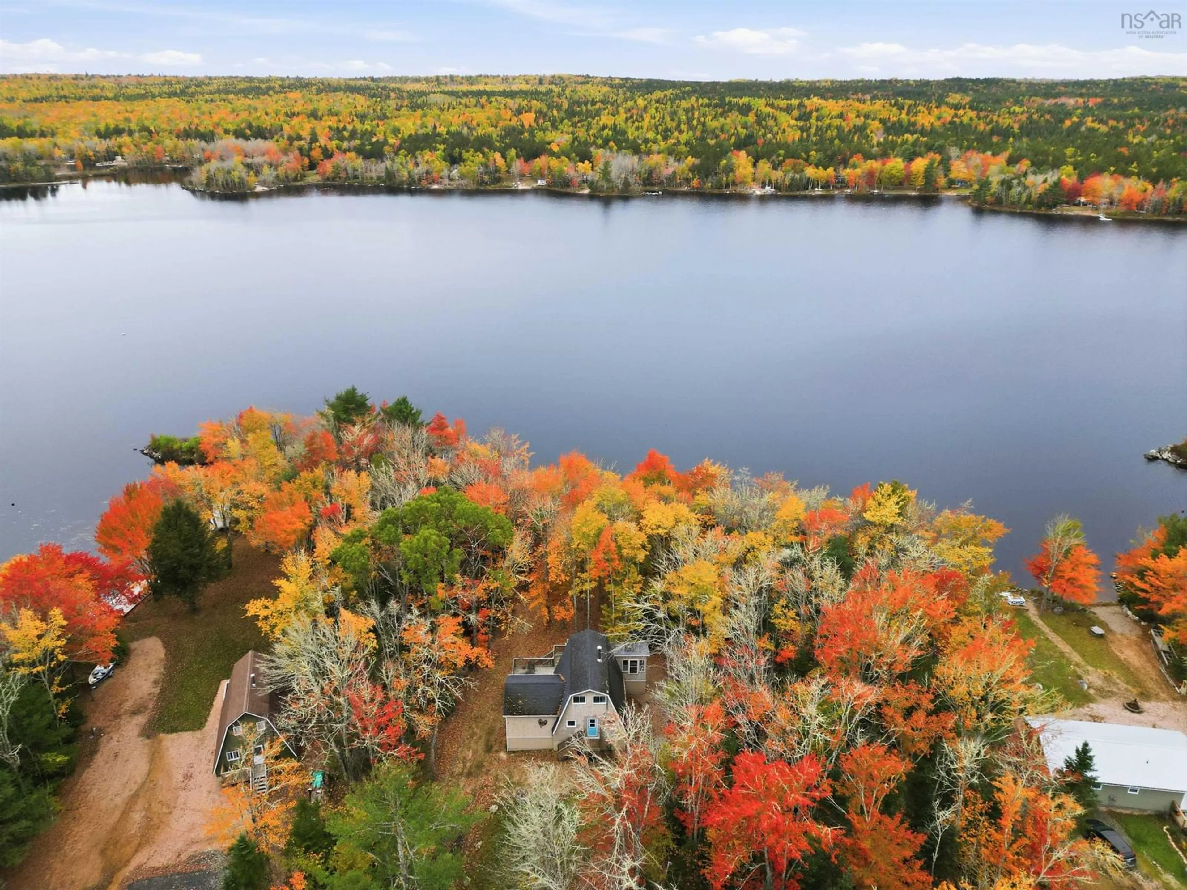 A pic from outside/outdoor area/front of a property/back of a property/a pic from drone, water/lake/river/ocean view for 571 Falkenham Rd, East Dalhousie Nova Scotia B0R 1H0