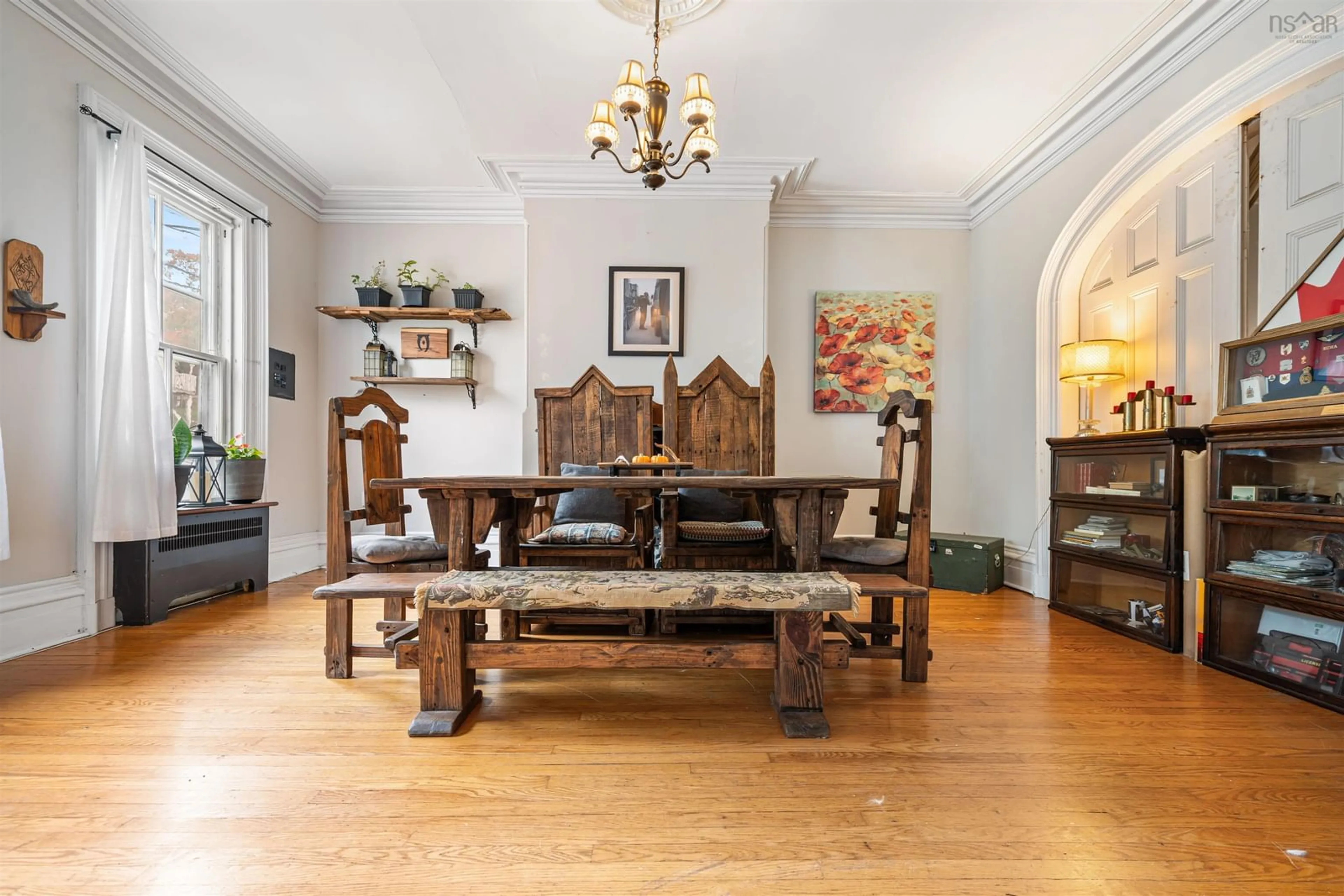 Dining room, wood/laminate floor for 75 Denoon St, Pictou Nova Scotia B0K 1H0