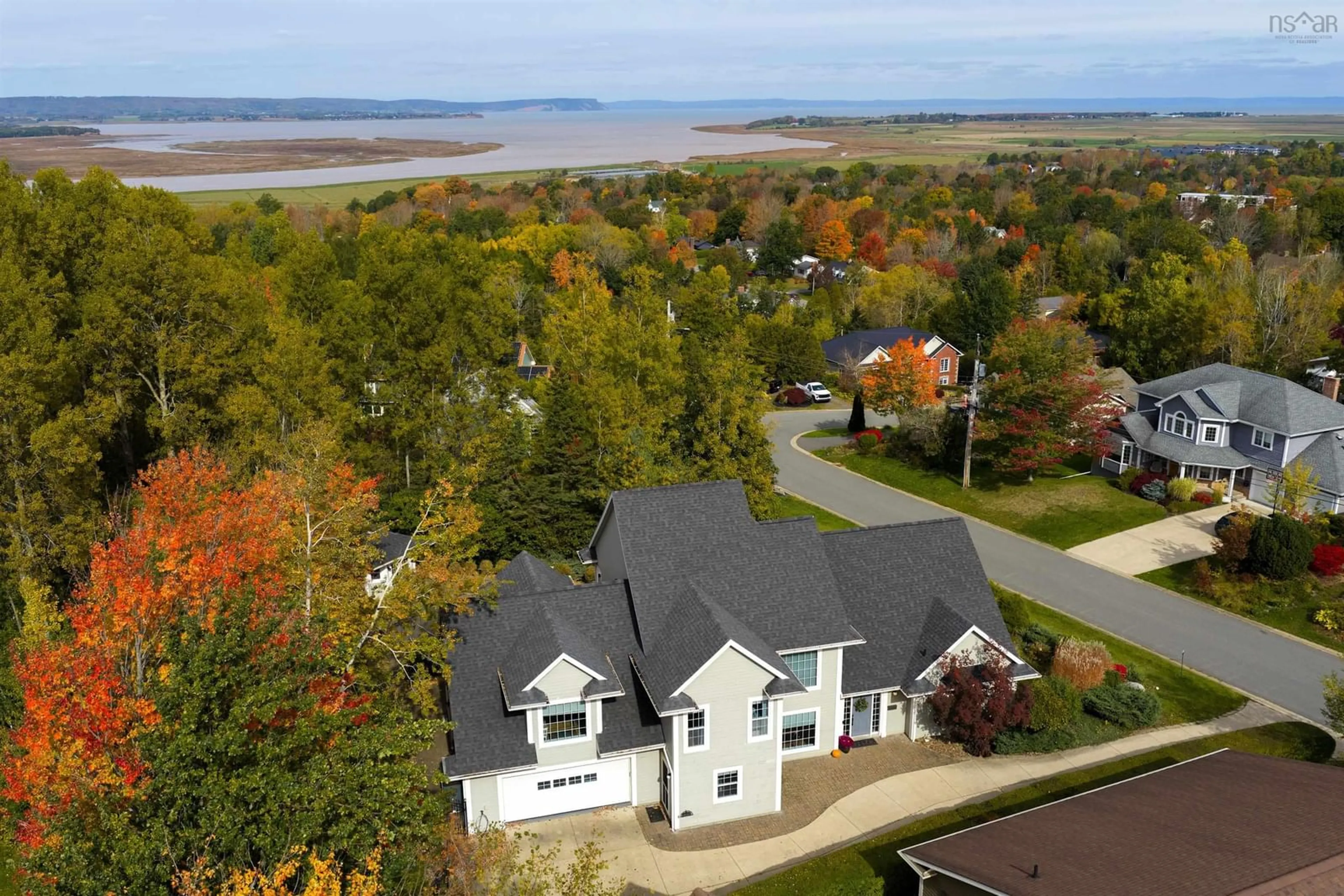 A pic from outside/outdoor area/front of a property/back of a property/a pic from drone, water/lake/river/ocean view for 28 Alline St, Wolfville Nova Scotia B4P 1J4