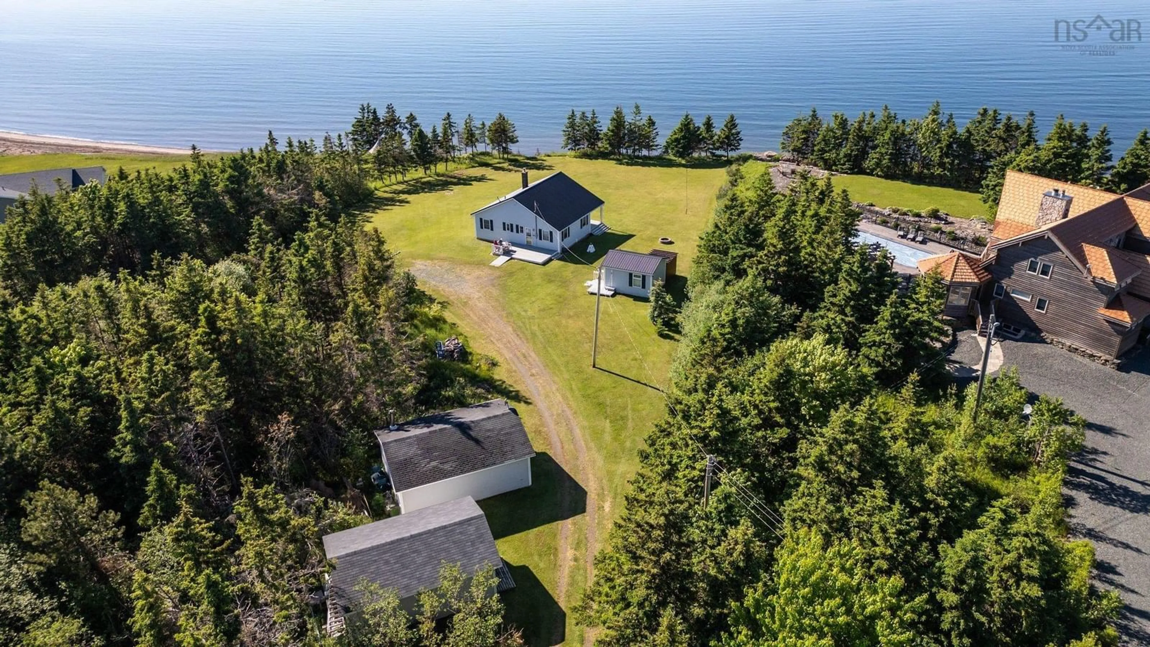A pic from outside/outdoor area/front of a property/back of a property/a pic from drone, water/lake/river/ocean view for 71 Sierra Court, Melville Nova Scotia B0K 1N0