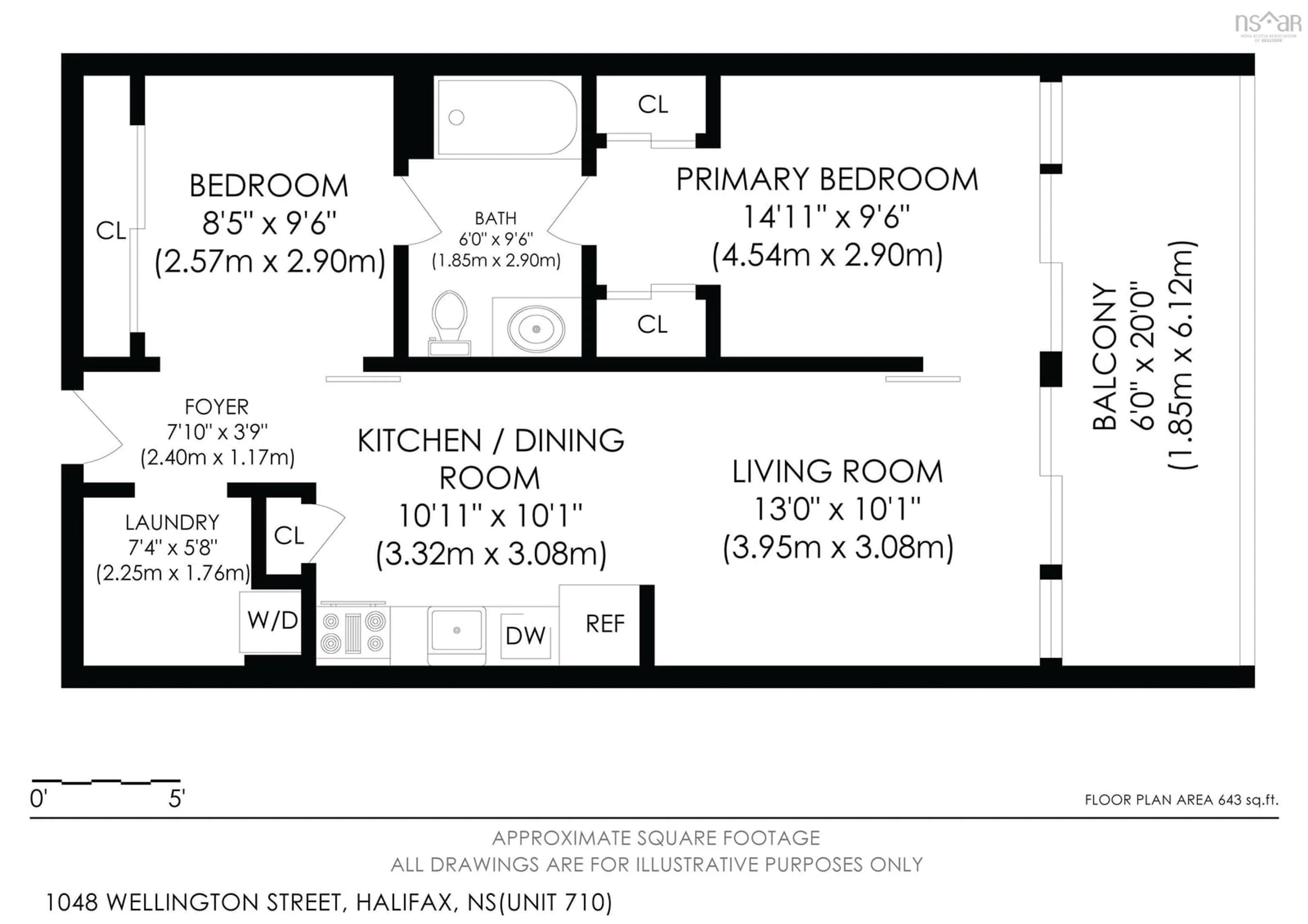 Floor plan for 1048 Wellington St #710, Halifax Nova Scotia B3M 2Z8