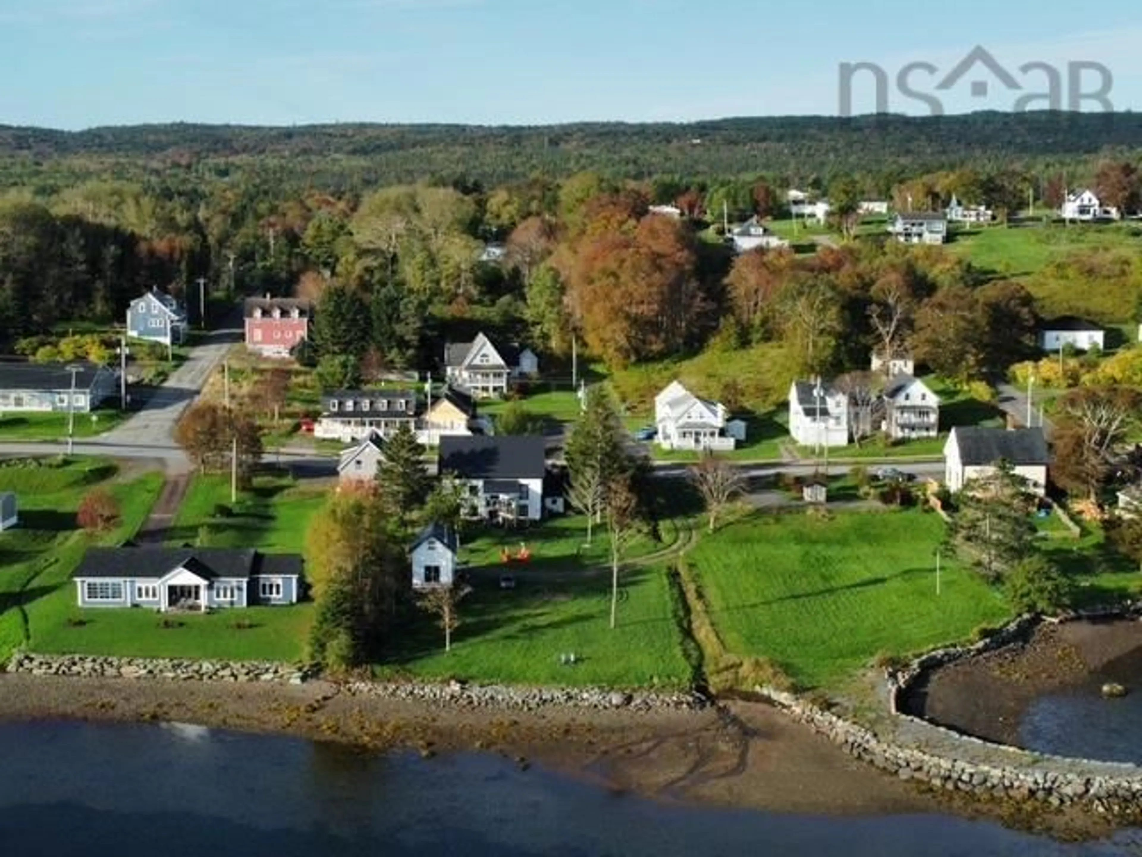 A pic from outside/outdoor area/front of a property/back of a property/a pic from drone, water/lake/river/ocean view for 11 North Street Lane, Guysborough Nova Scotia B0H 1N0