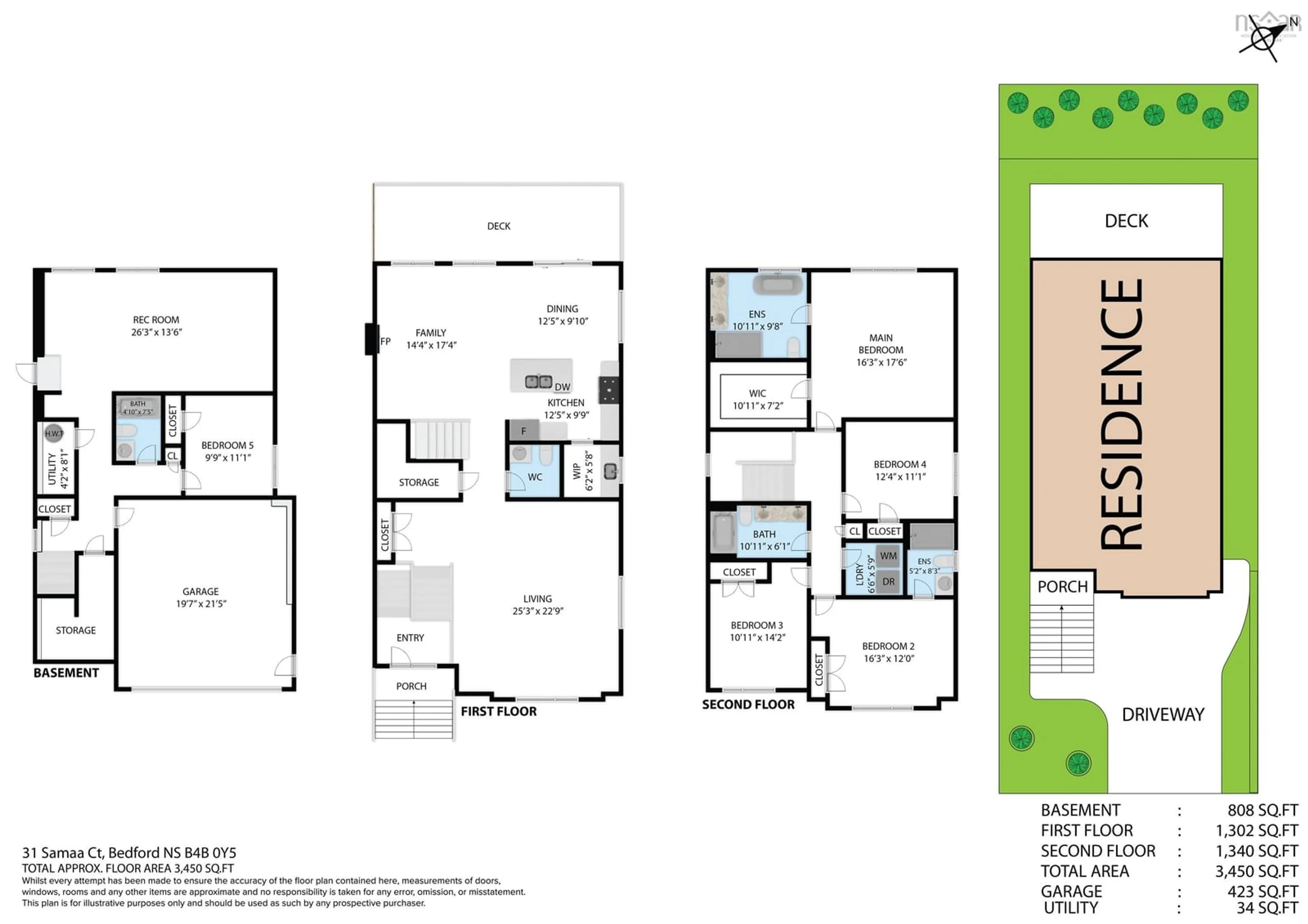 Floor plan for 31 Samaa Crt, Bedford Nova Scotia B4B 0Y5