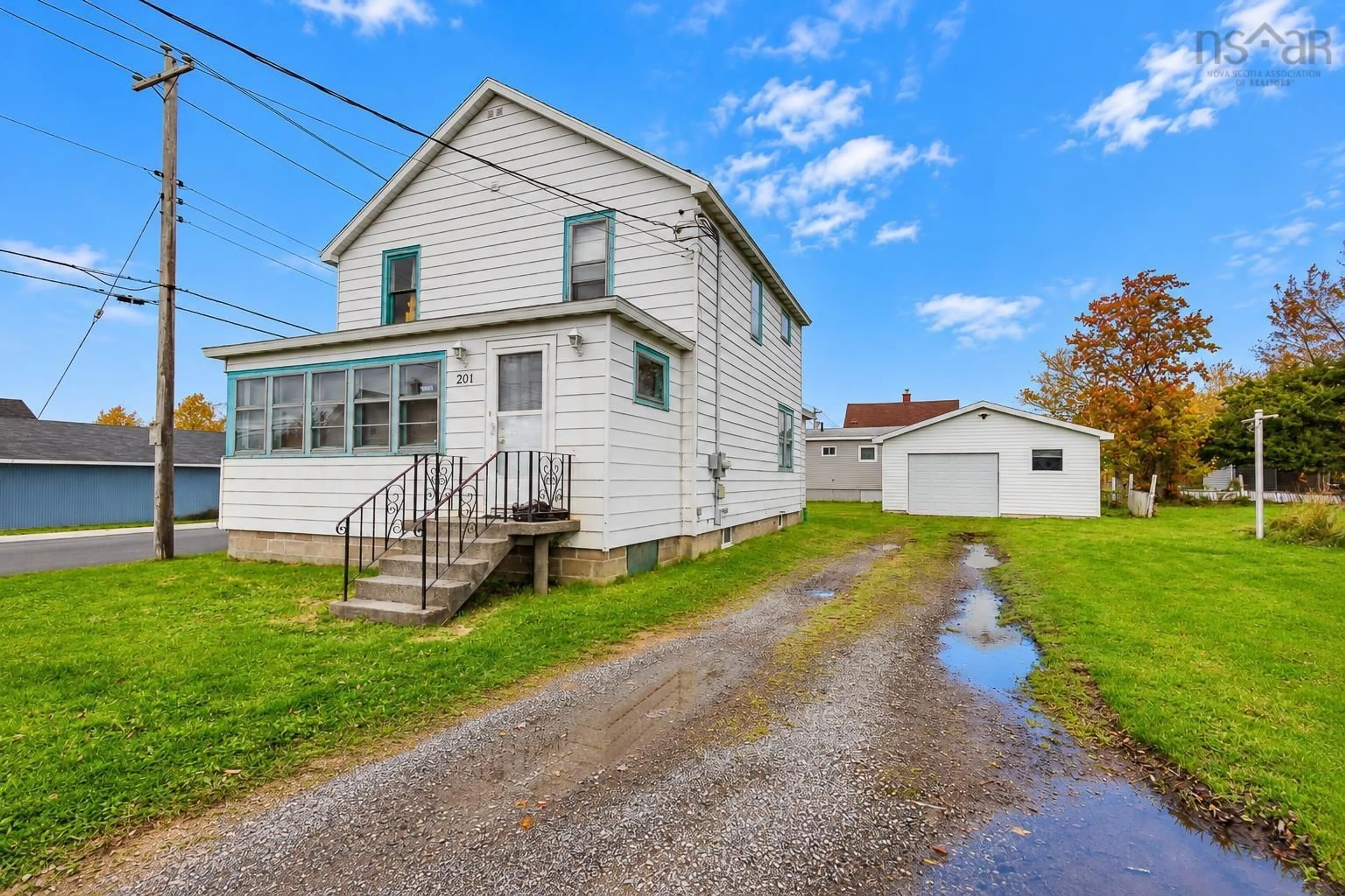 A pic from outside/outdoor area/front of a property/back of a property/a pic from drone, street for 201 Vulcan Ave, Sydney Nova Scotia B1P 5X1