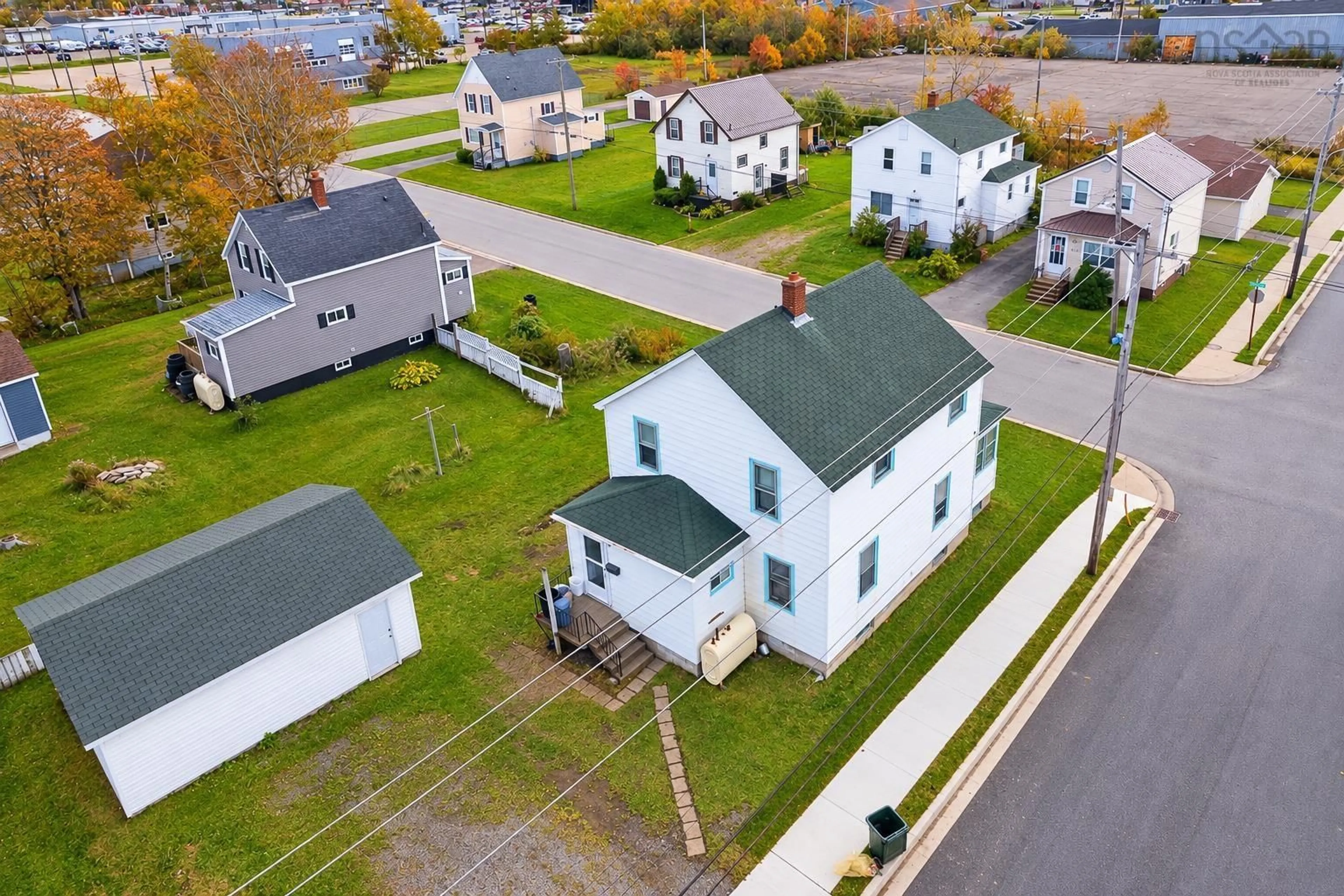 A pic from outside/outdoor area/front of a property/back of a property/a pic from drone, street for 201 Vulcan Ave, Sydney Nova Scotia B1P 5X1