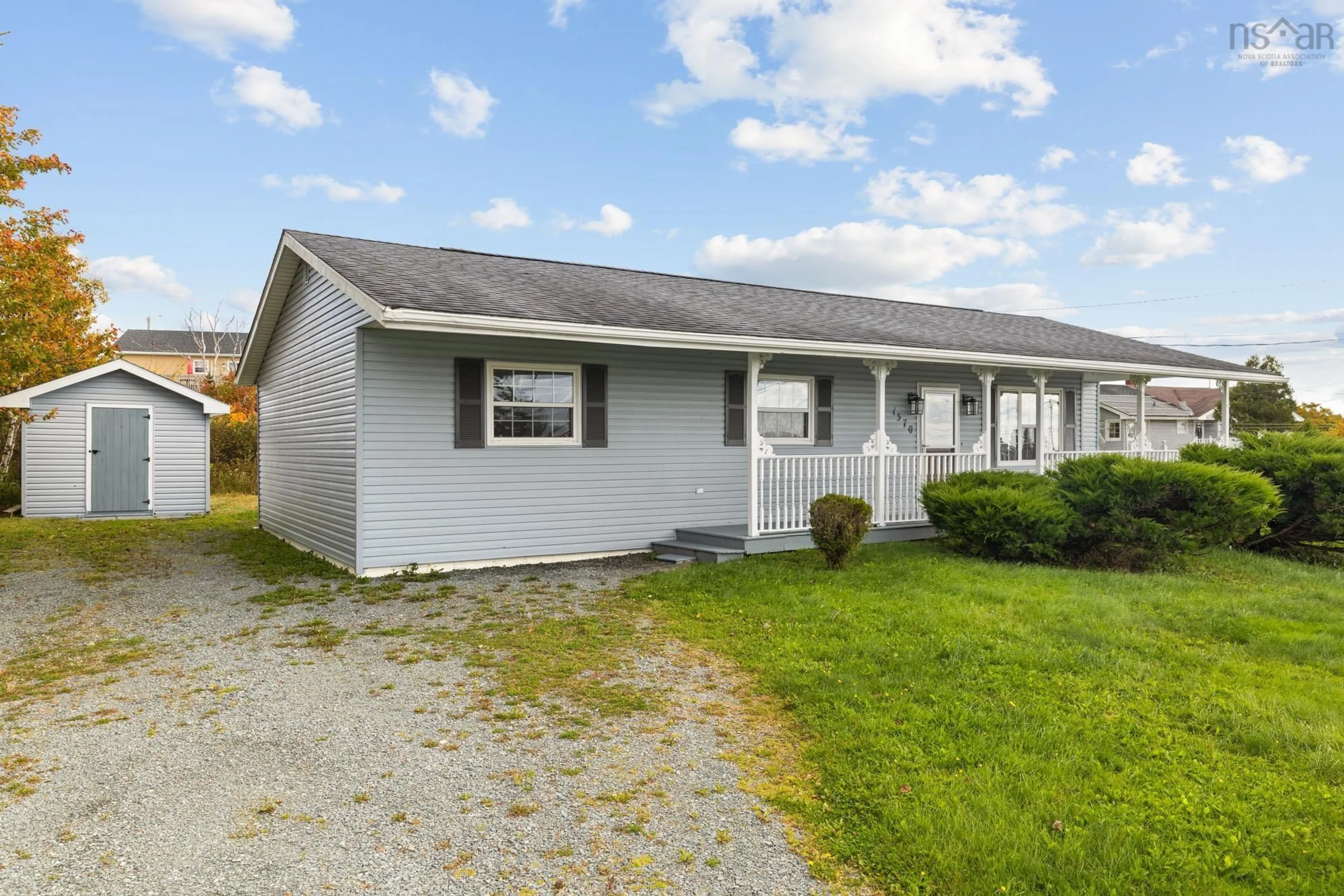 Home with vinyl exterior material, street for 1570 Terence Bay Rd, Terence Bay Nova Scotia B3T 1X8