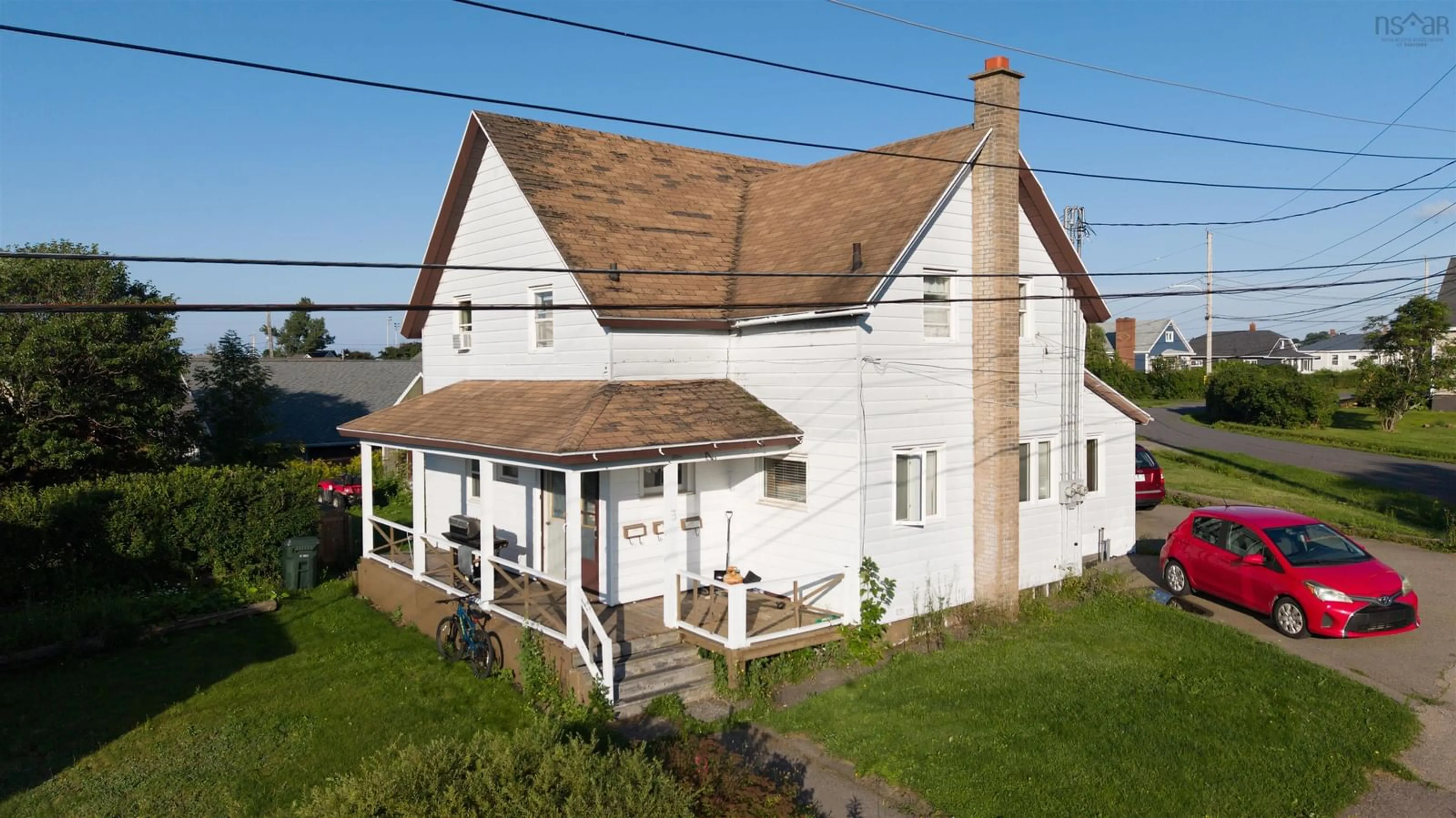 A pic from outside/outdoor area/front of a property/back of a property/a pic from drone, street for 3 Collins St, Glace Bay Nova Scotia B1C 1A5