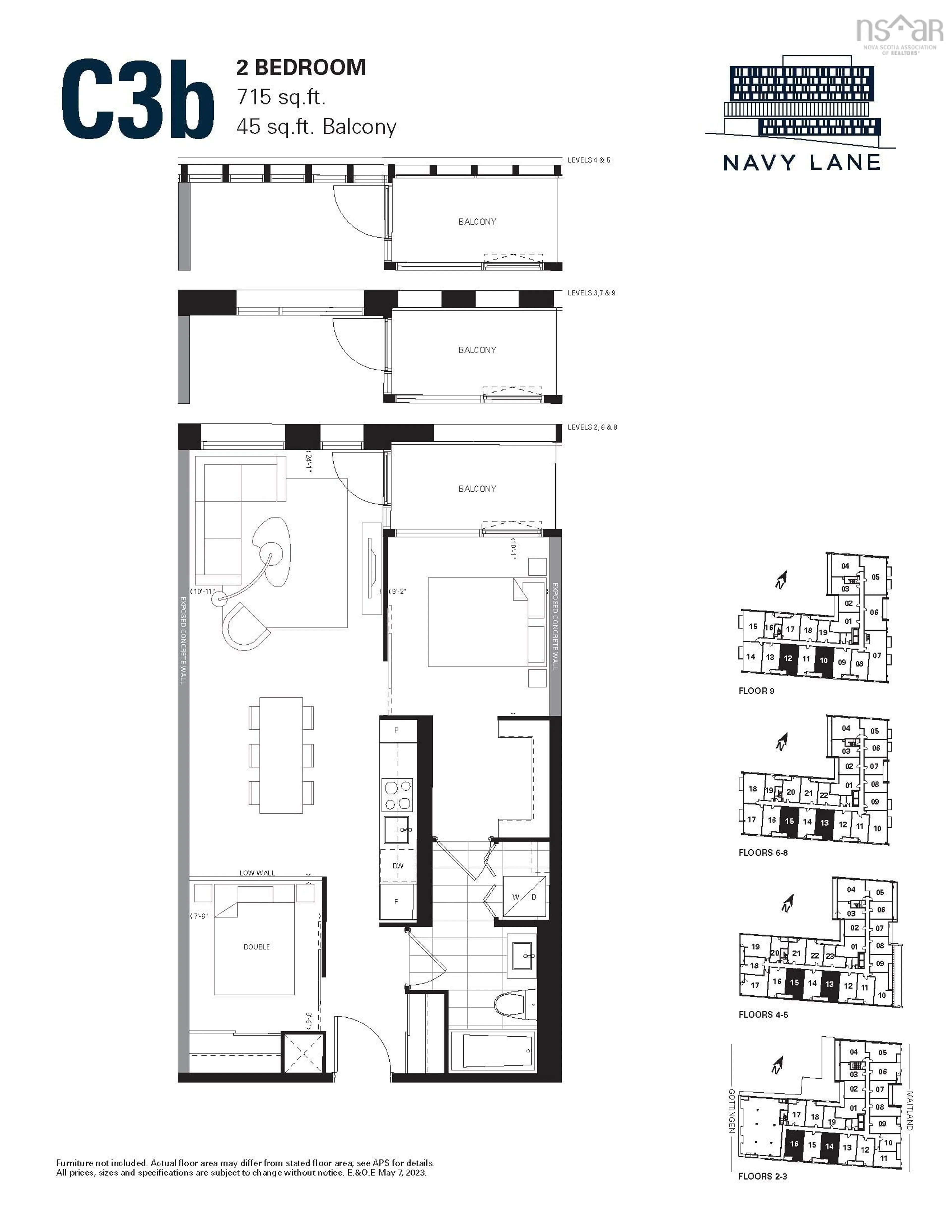 Floor plan for 2250 Maitland St #414, Halifax Nova Scotia B3K 2Z9