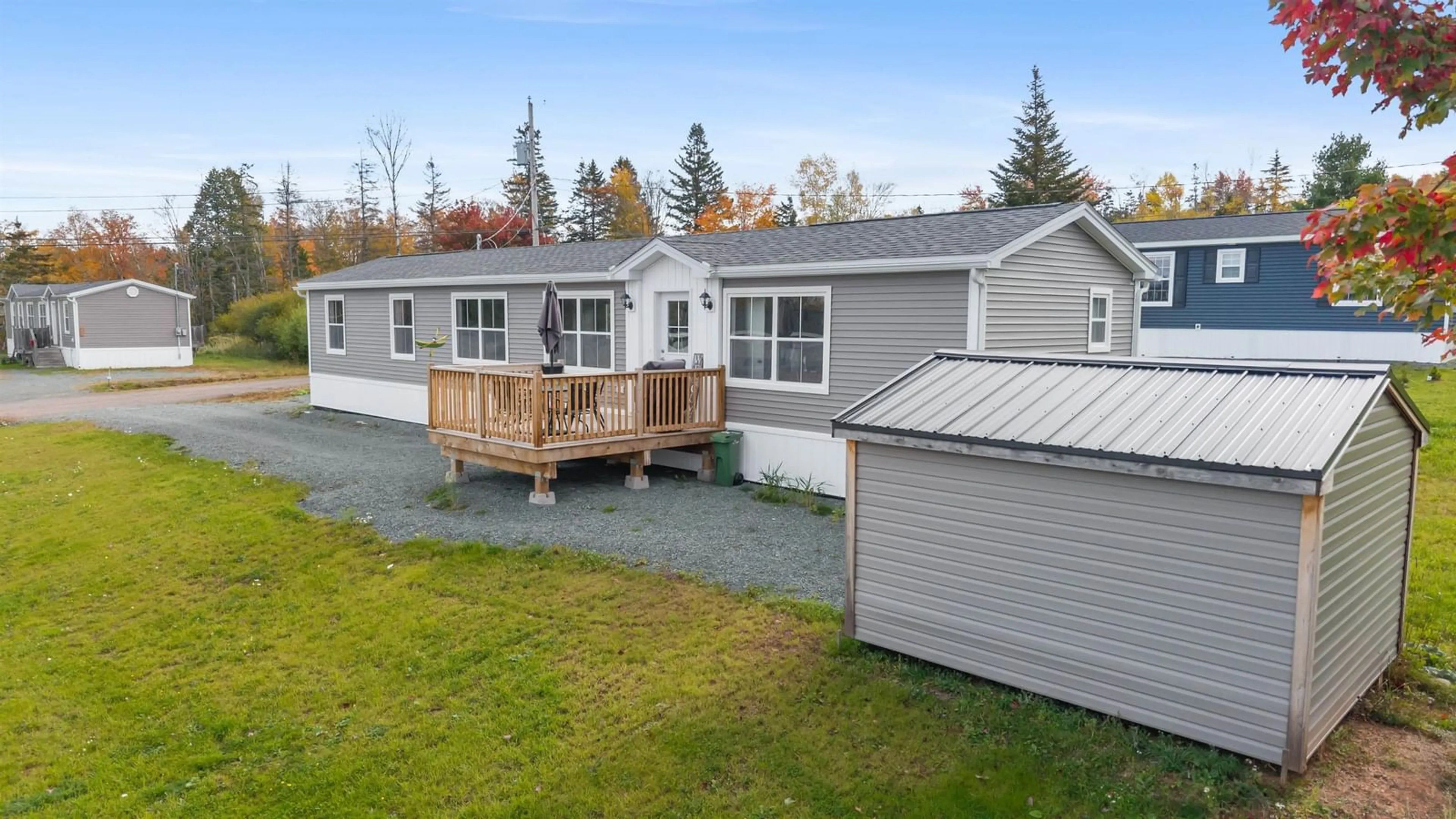 A pic from outside/outdoor area/front of a property/back of a property/a pic from drone, street for 132 Grosbeak Dr, Salmon River Nova Scotia B2N 5V8