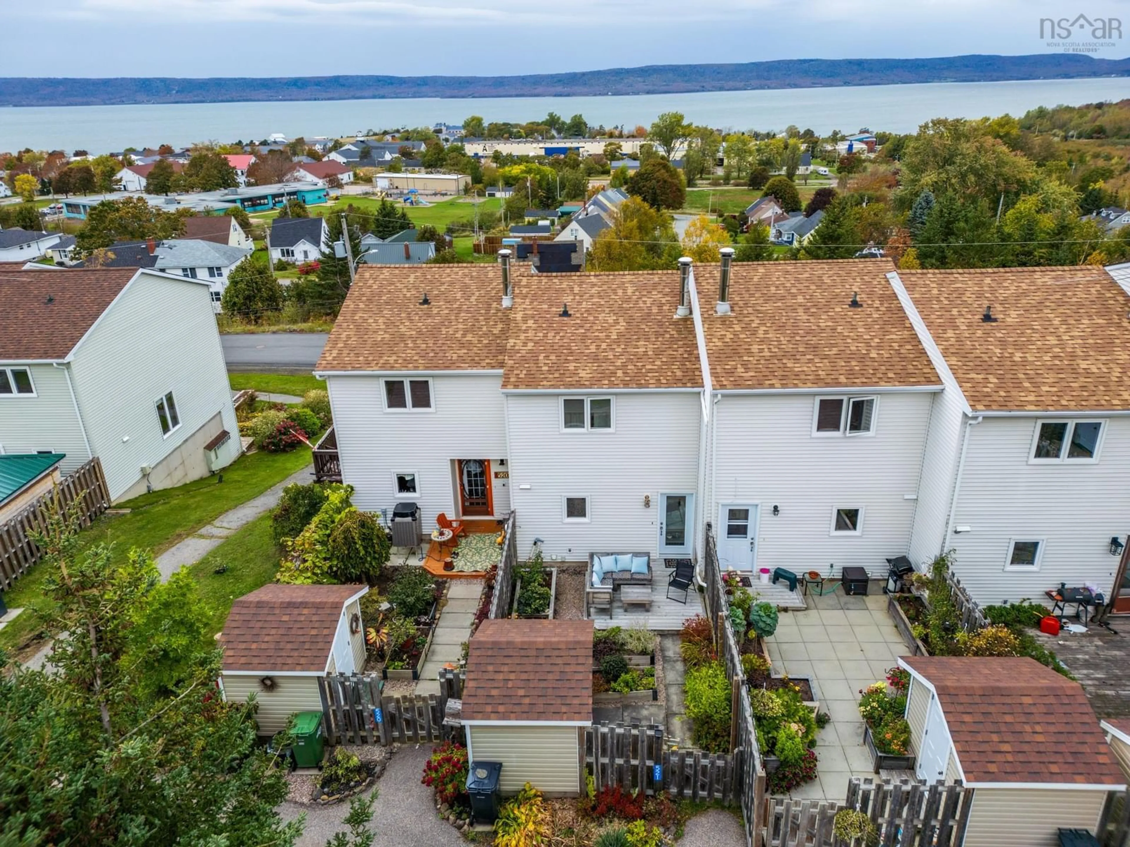 A pic from outside/outdoor area/front of a property/back of a property/a pic from drone, water/lake/river/ocean view for 521 Harbour View Cres, Cornwallis Park Nova Scotia B0S 1H0