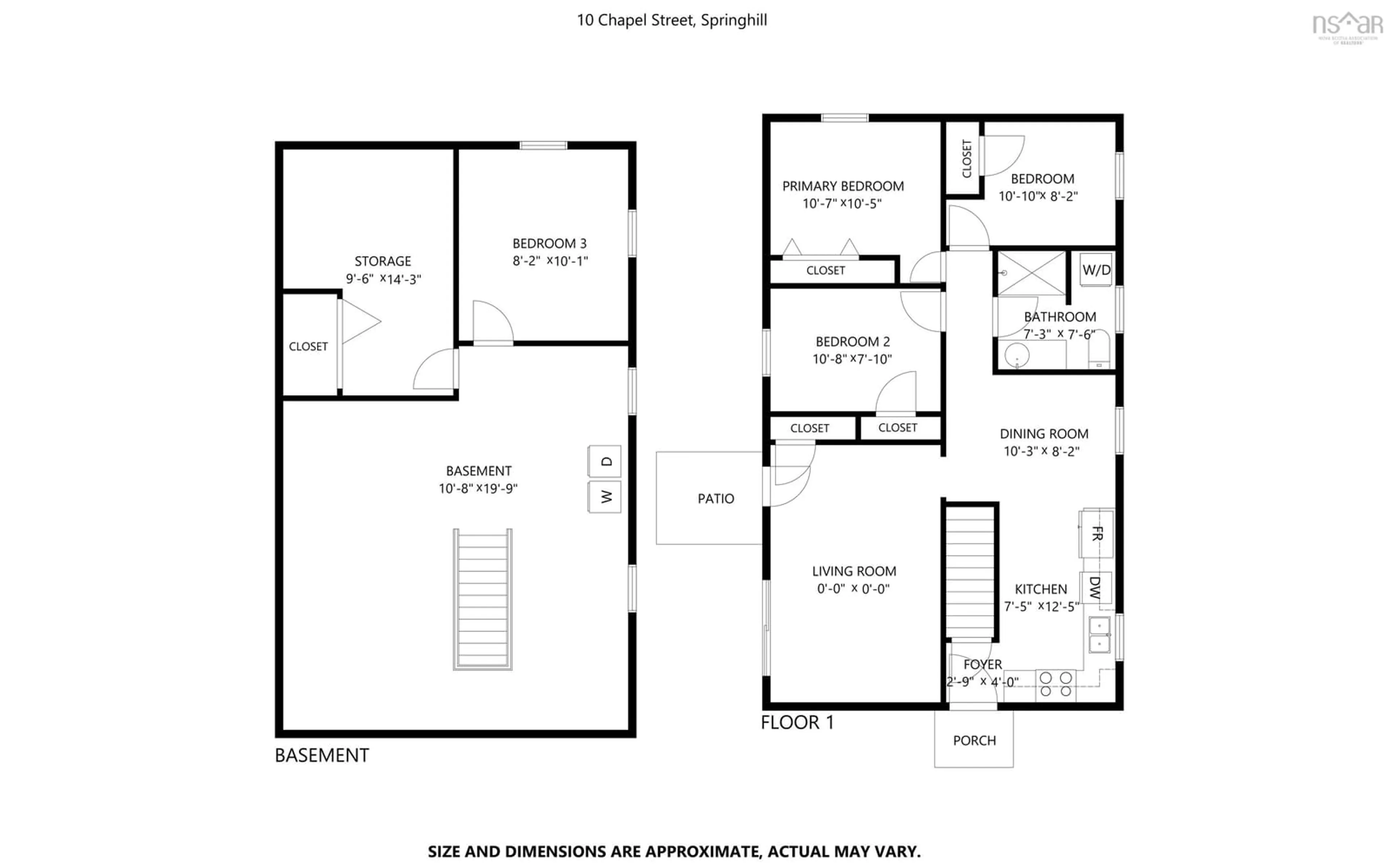 Floor plan for 10 Chapel St, Springhill Nova Scotia B0M 1X0