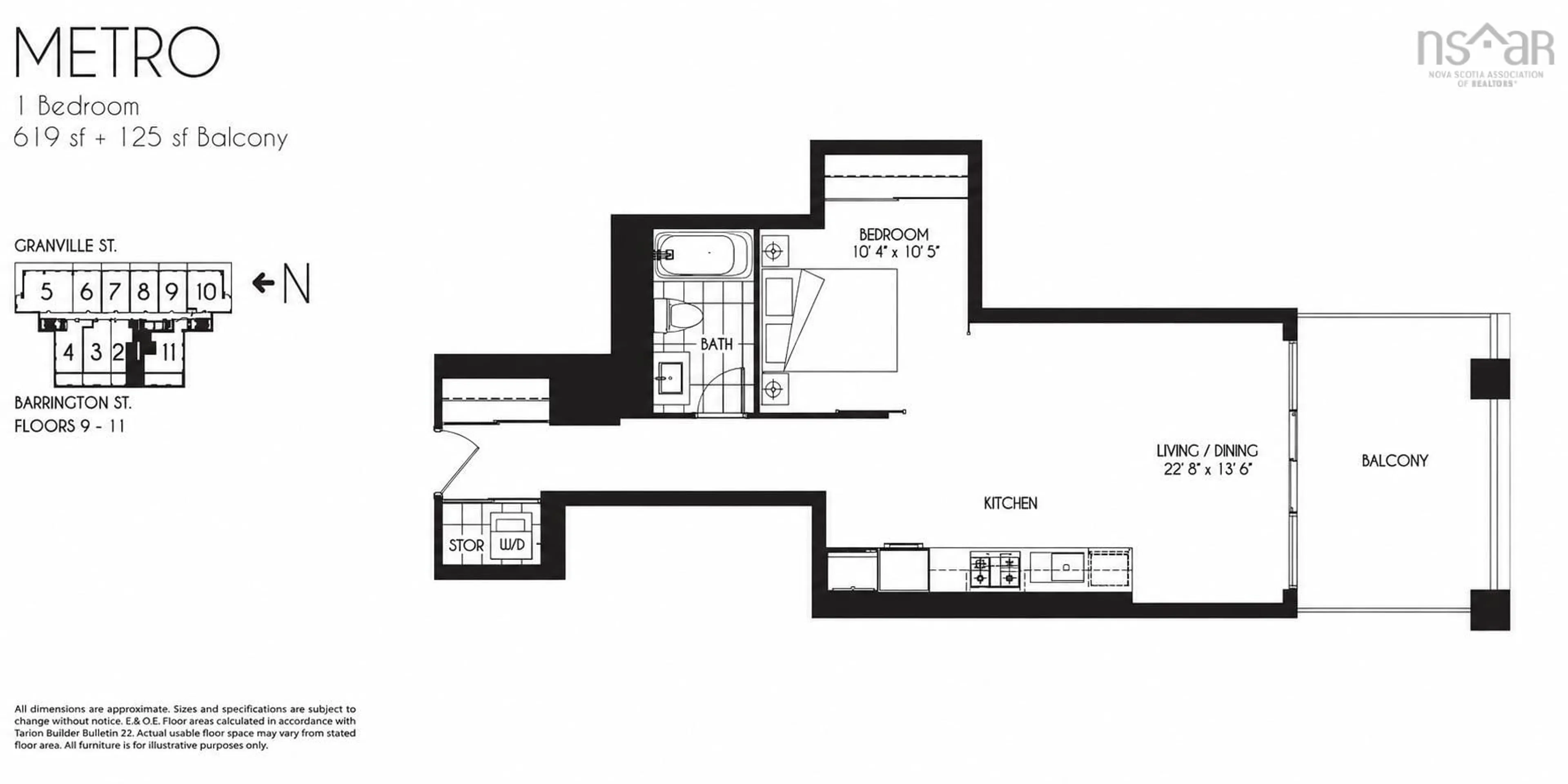 Floor plan for 1650 Granville Street #1001, Halifax Nova Scotia B3J 0E1