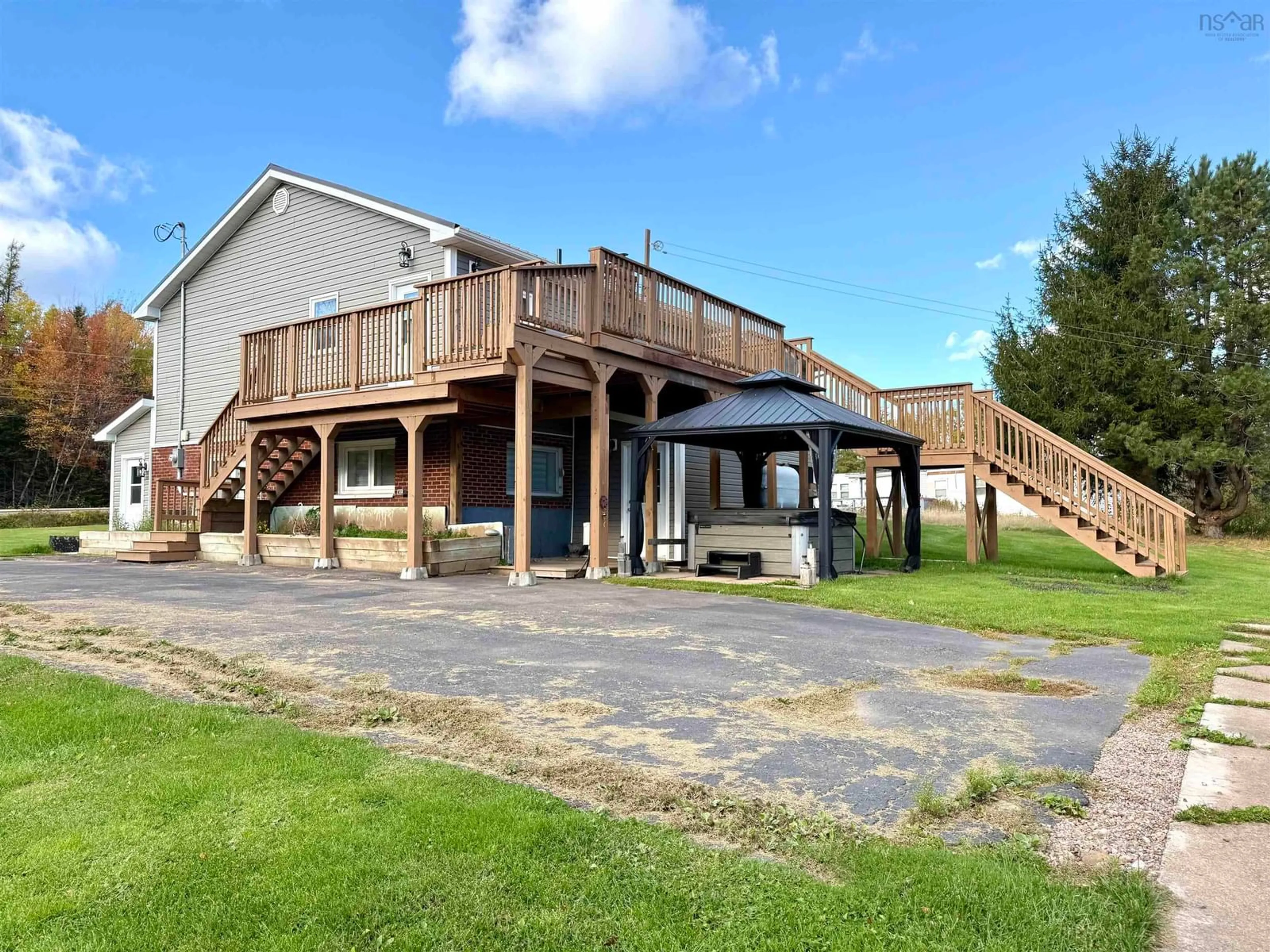 A pic from outside/outdoor area/front of a property/back of a property/a pic from drone, water/lake/river/ocean view for 636 Macdonald Rd, Brookdale Nova Scotia B4H 3Y4