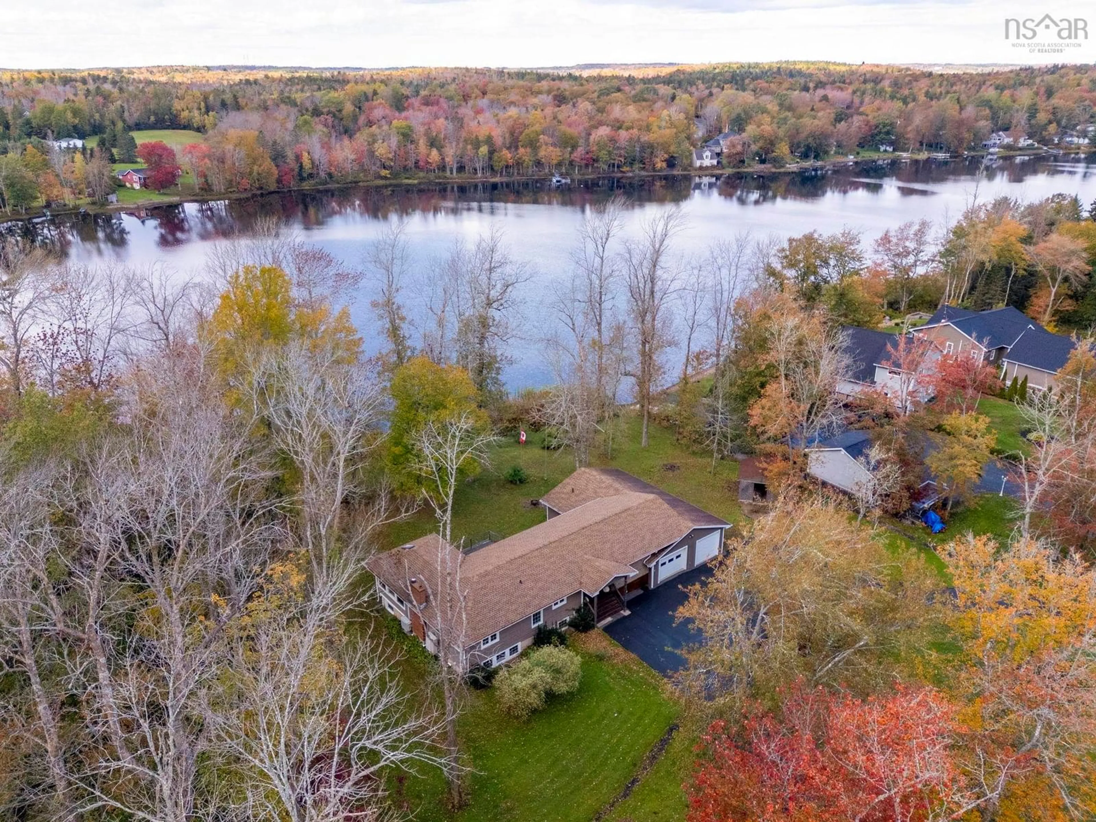 A pic from outside/outdoor area/front of a property/back of a property/a pic from drone, water/lake/river/ocean view for 9 Piggott Lake Rd, Lakelands Nova Scotia B0N 1Z0