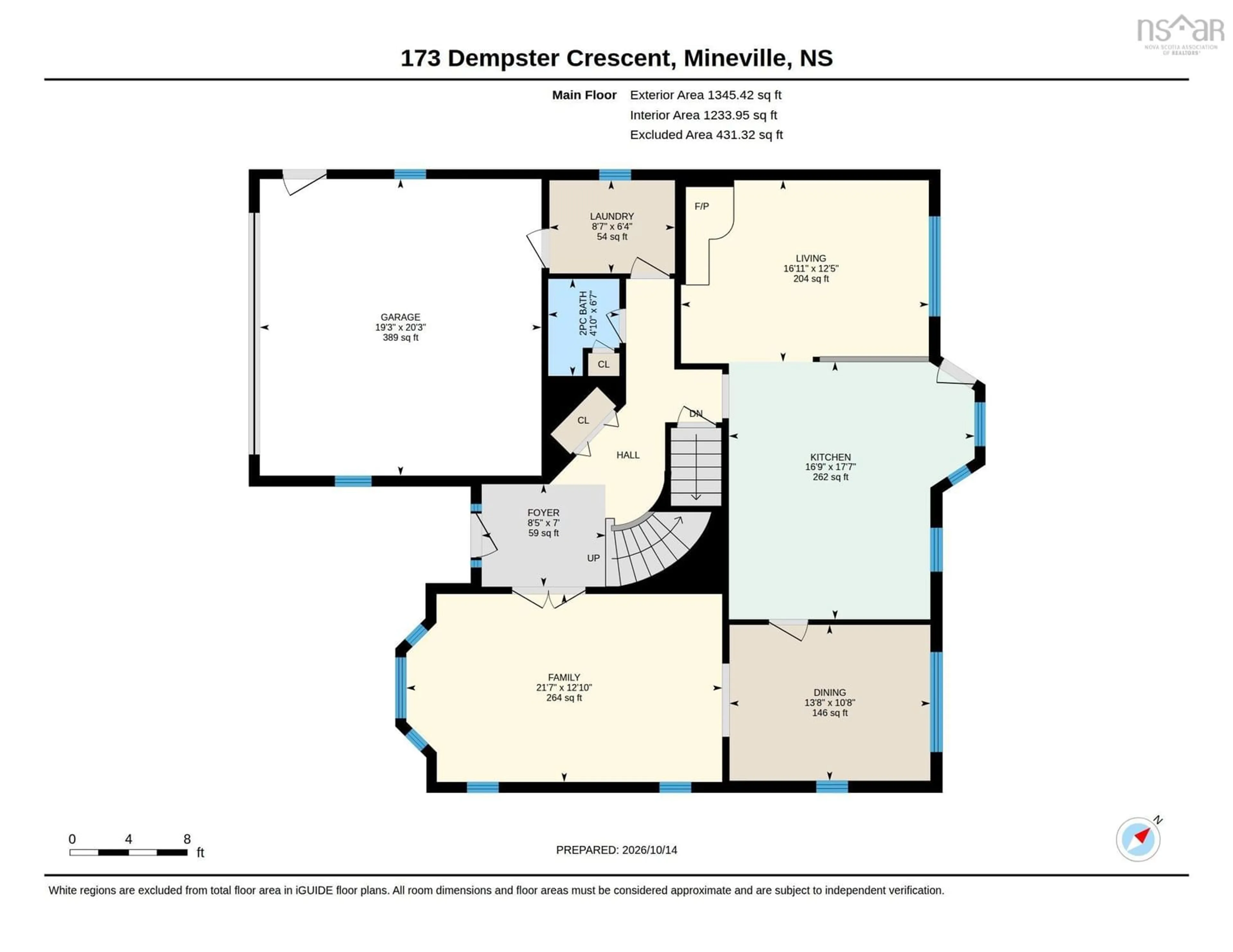 Floor plan for 173 Dempster Cres, Mineville Nova Scotia B2Z 1J7
