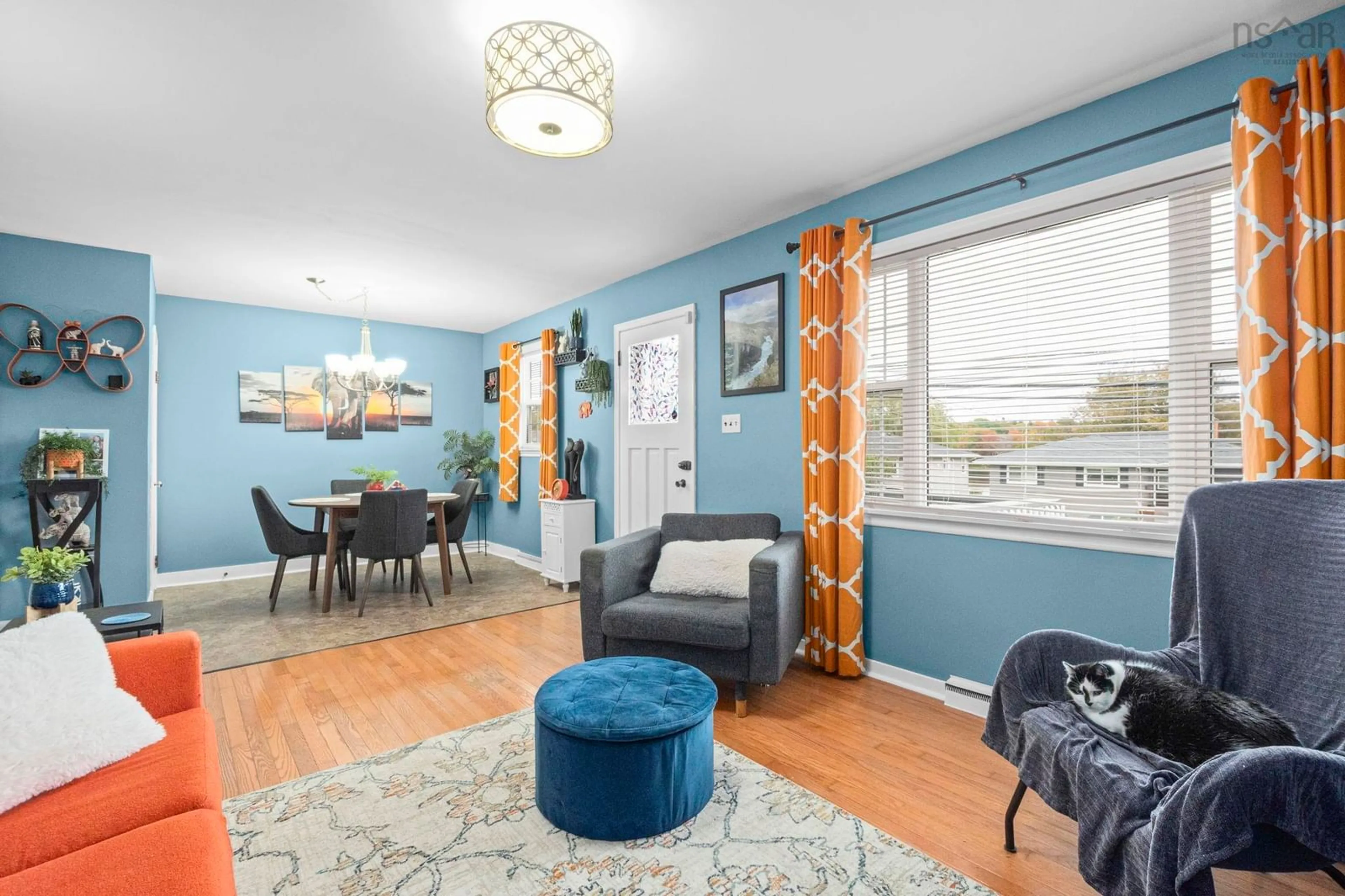 Living room with furniture, wood/laminate floor for 193 Albro Lake Rd, Dartmouth Nova Scotia B3A 3Z5