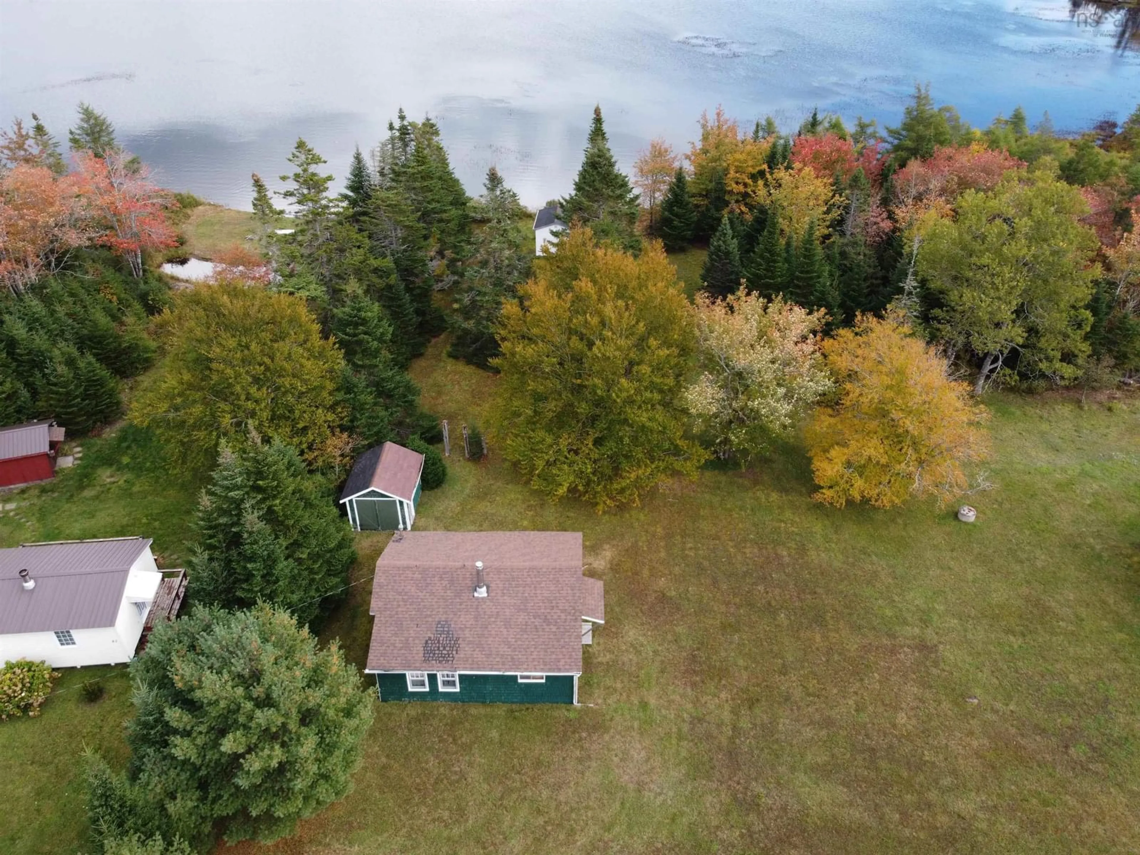 A pic from outside/outdoor area/front of a property/back of a property/a pic from drone, water/lake/river/ocean view for 38 Burke Loop, Pleasant Valley Nova Scotia B0N 2M0