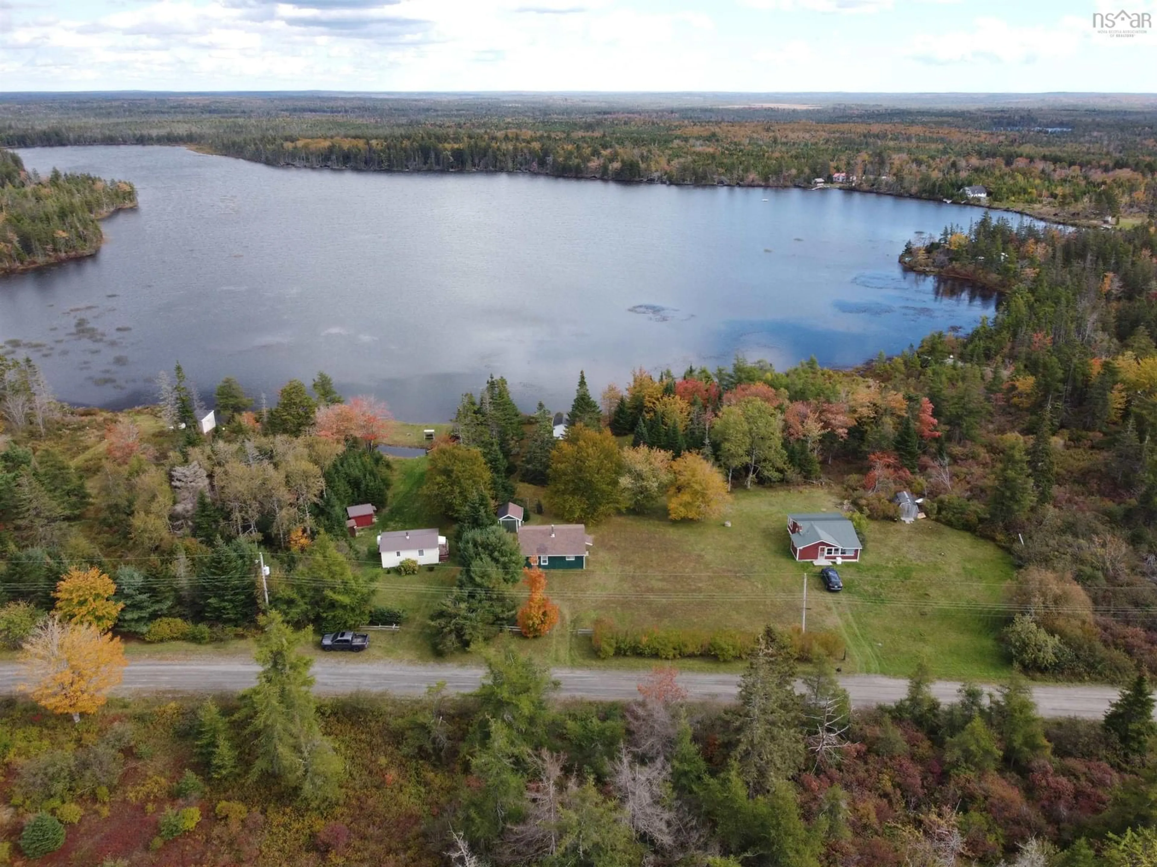 A pic from outside/outdoor area/front of a property/back of a property/a pic from drone, water/lake/river/ocean view for 38 Burke Loop, Pleasant Valley Nova Scotia B0N 2M0