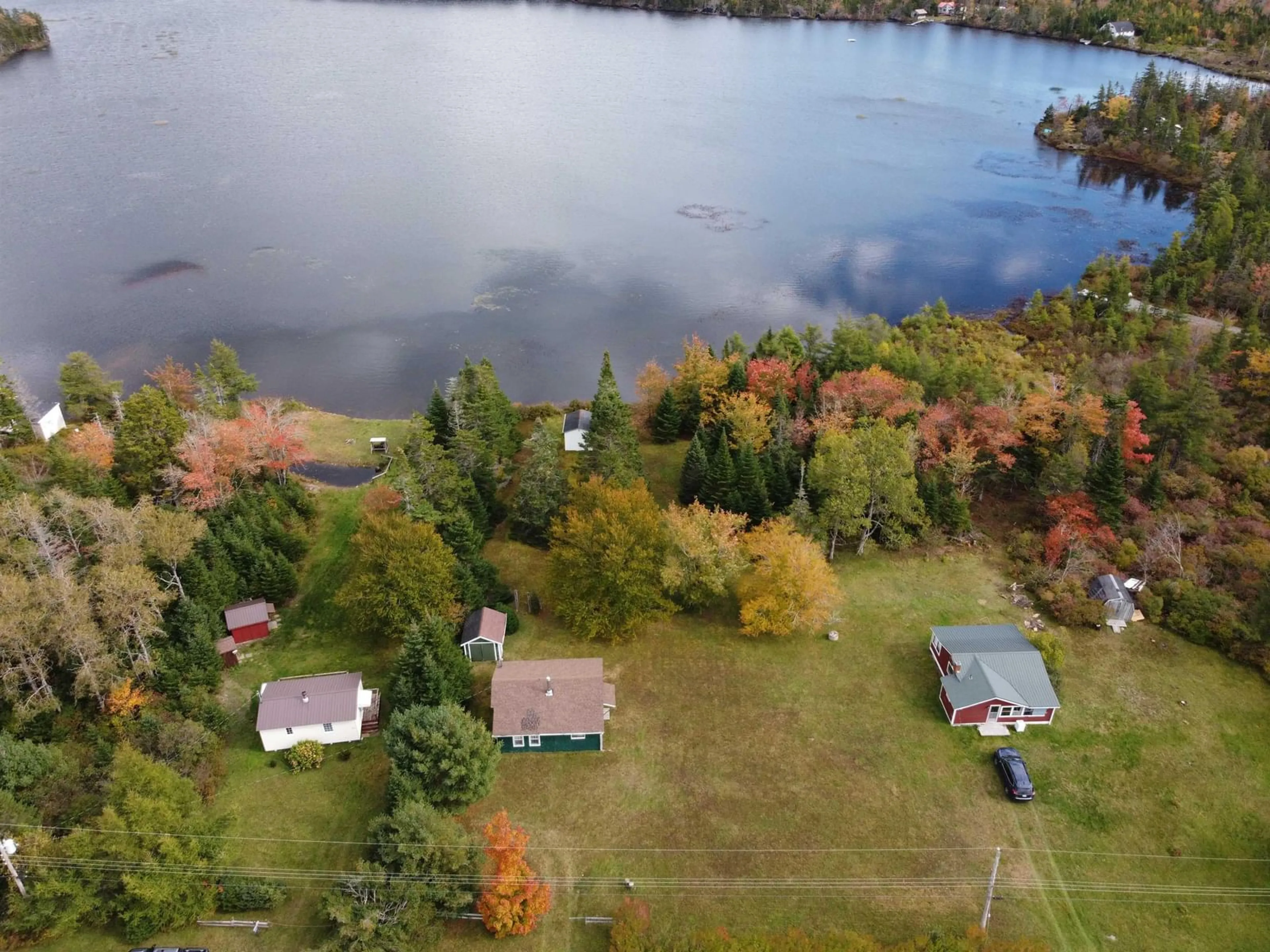 A pic from outside/outdoor area/front of a property/back of a property/a pic from drone, water/lake/river/ocean view for 38 Burke Loop, Pleasant Valley Nova Scotia B0N 2M0