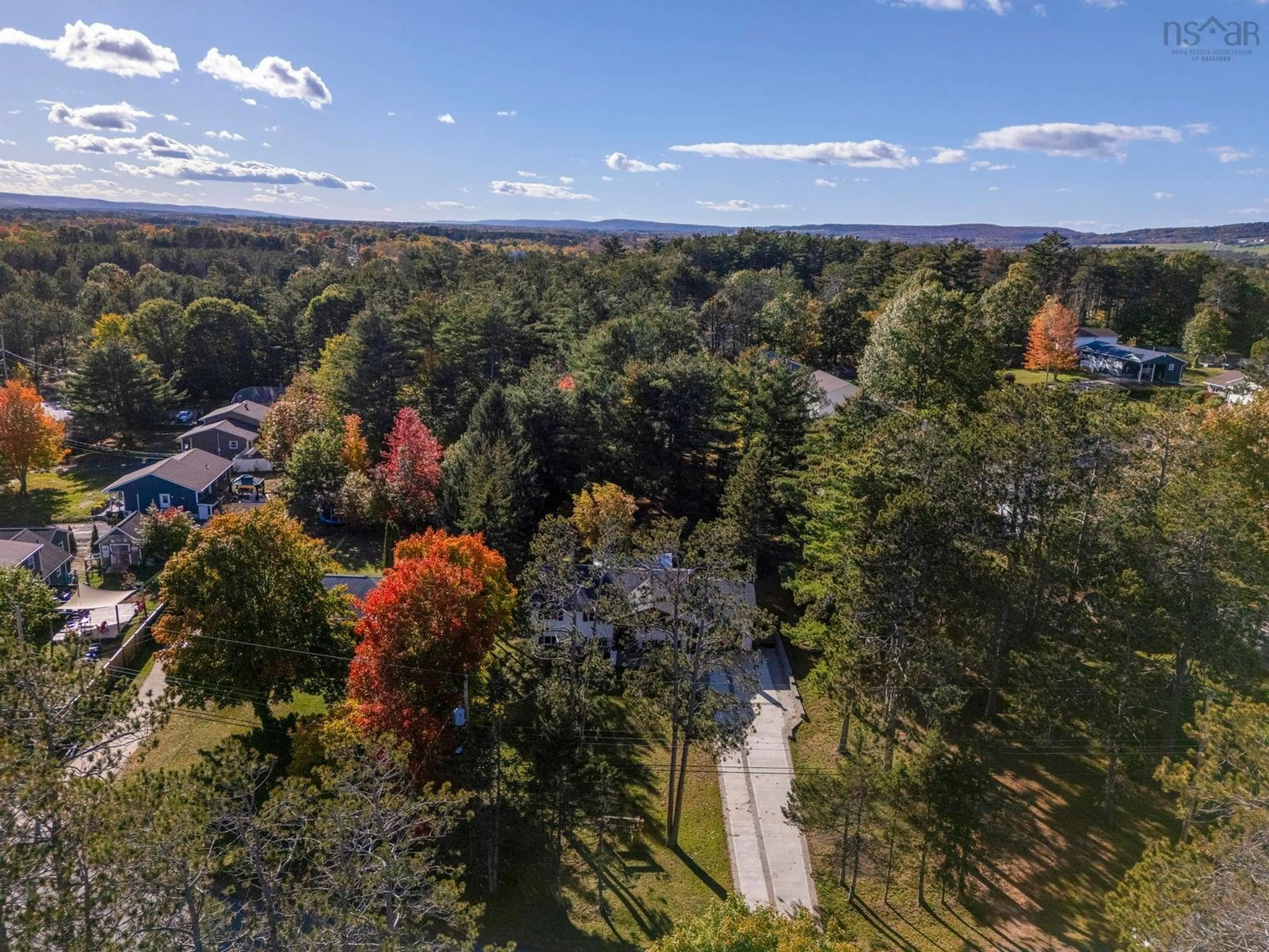 A pic from outside/outdoor area/front of a property/back of a property/a pic from drone, forest/trees view for 1711 Old Brook Road Kingston, Kings County Nova Scotia B0P 1R0