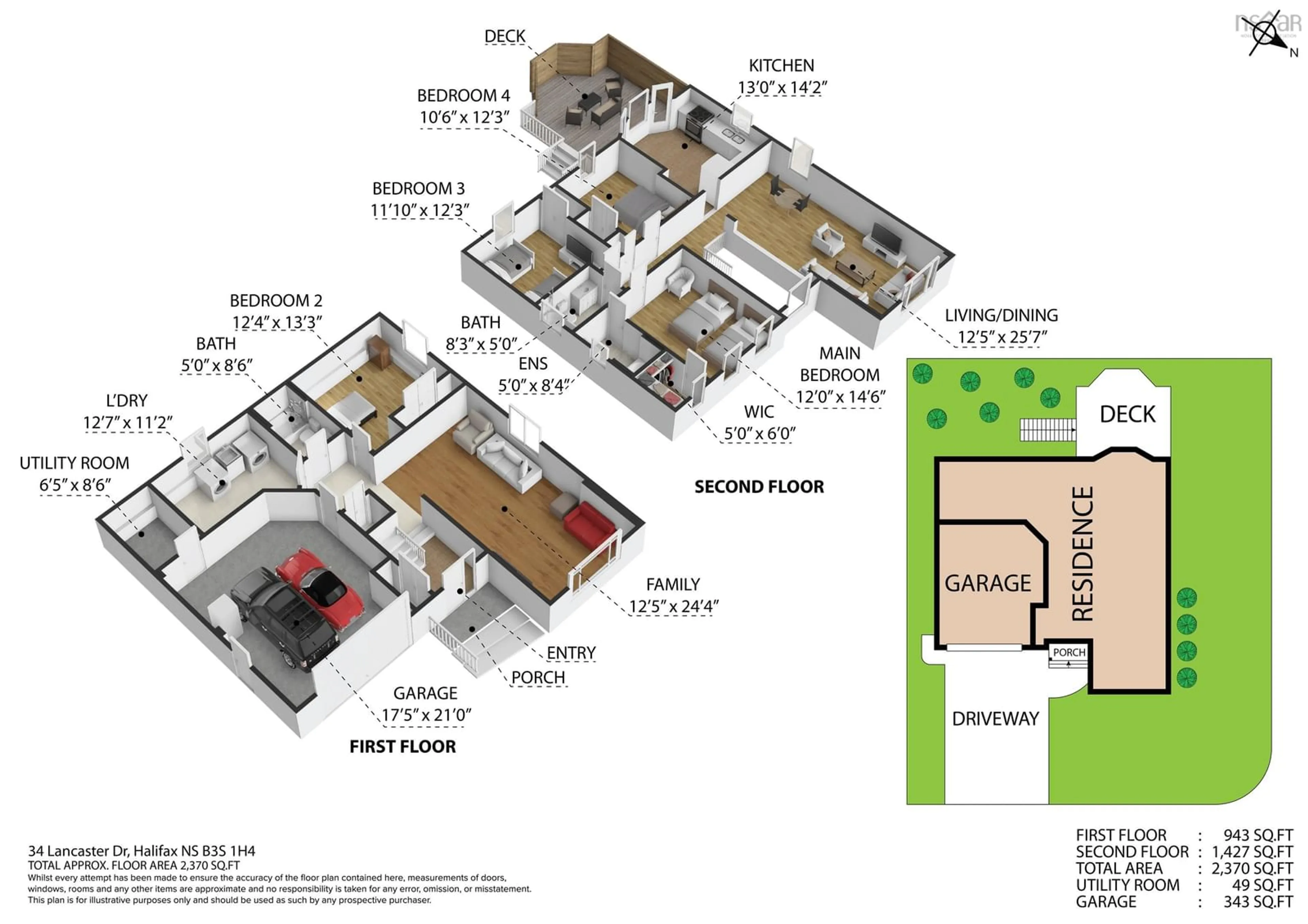 Floor plan for 34 Lancaster Dr, Clayton Park Nova Scotia B3S 1H4