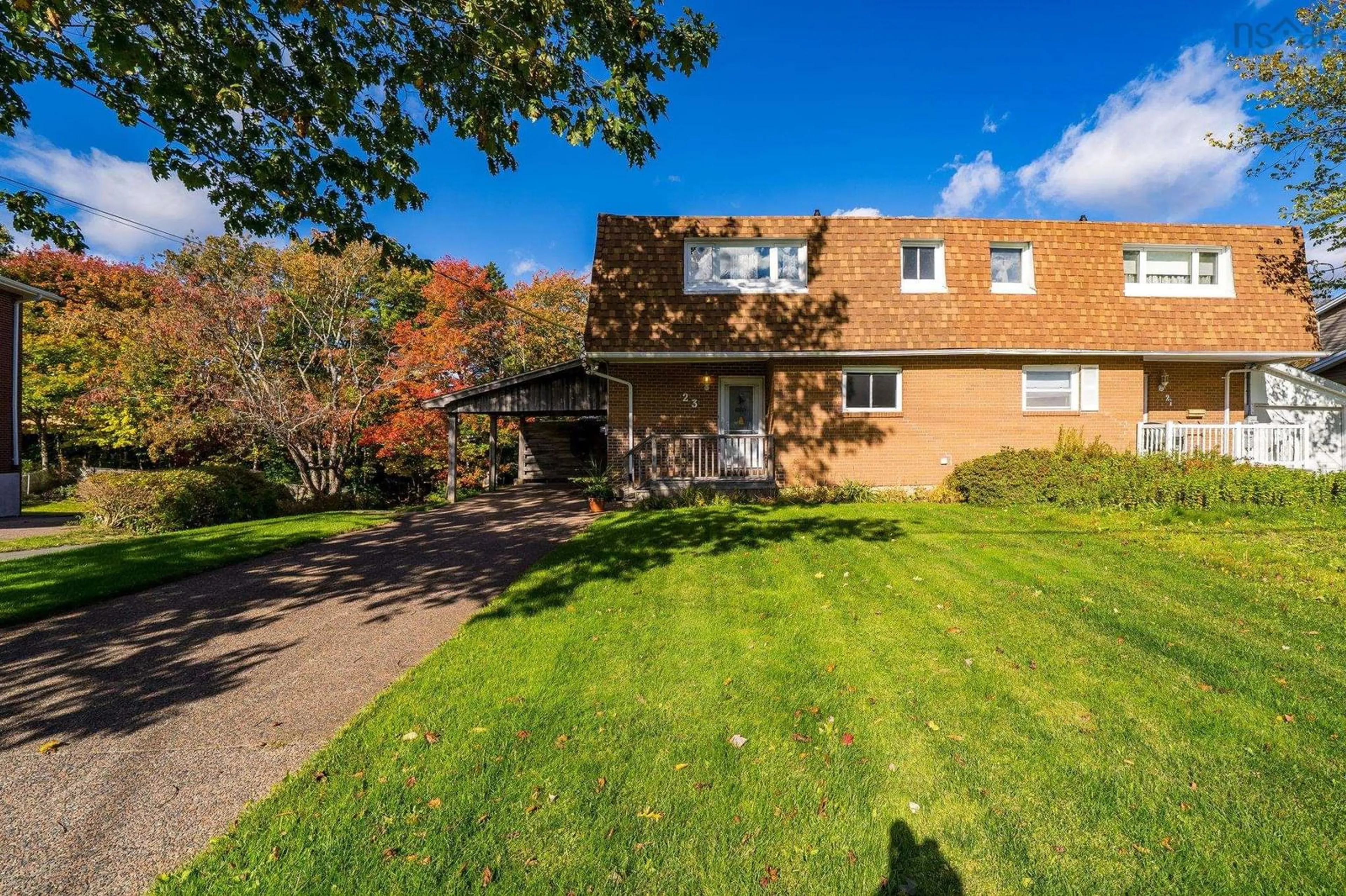 A pic from outside/outdoor area/front of a property/back of a property/a pic from drone, building for 23 Apollo Crt, Halifax Nova Scotia B3M 1G9