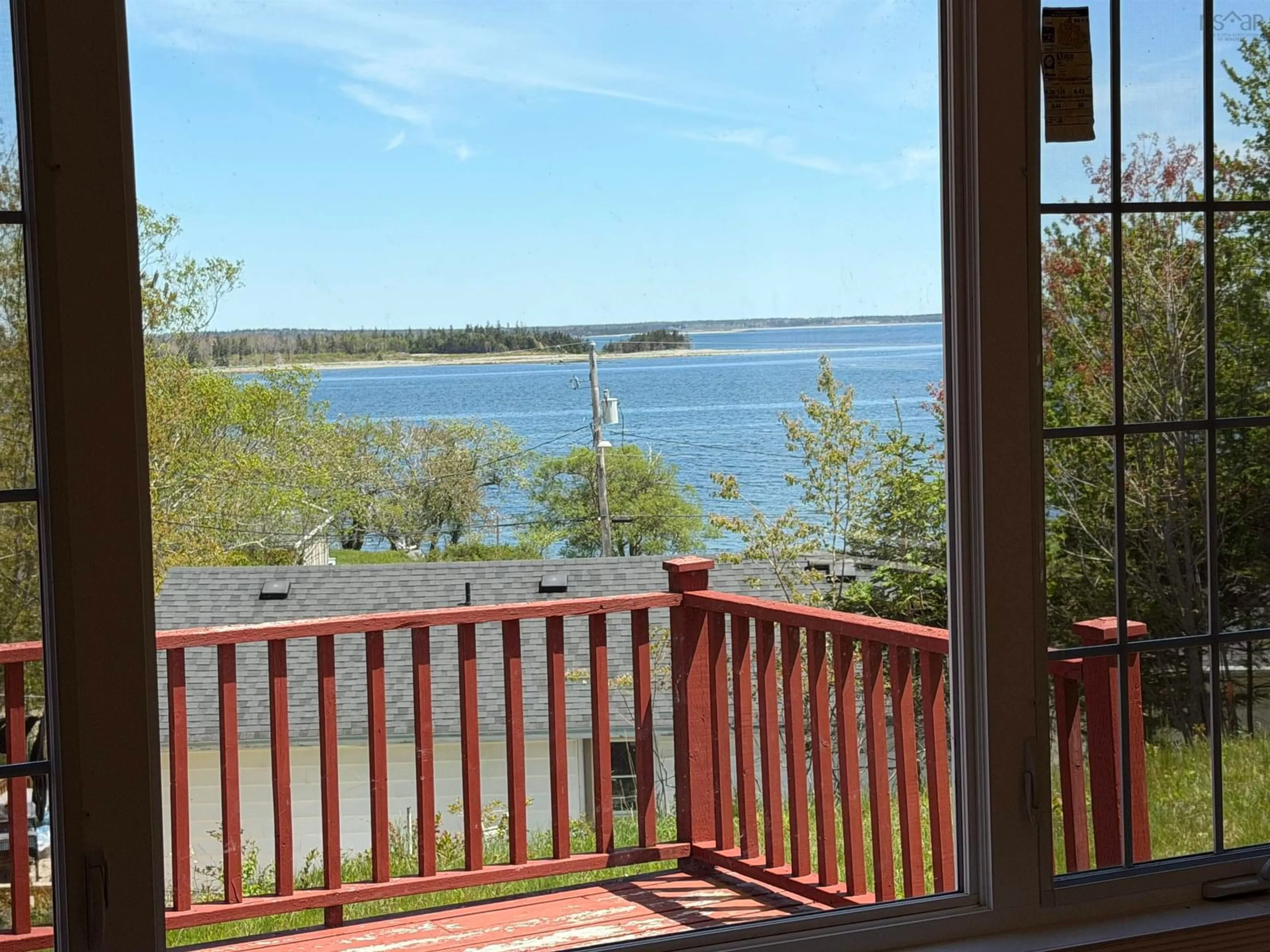 Balcony in the apartment, water/lake/river/ocean view for 114 Hammond Road, Jordan Bay Nova Scotia B0T 1W0
