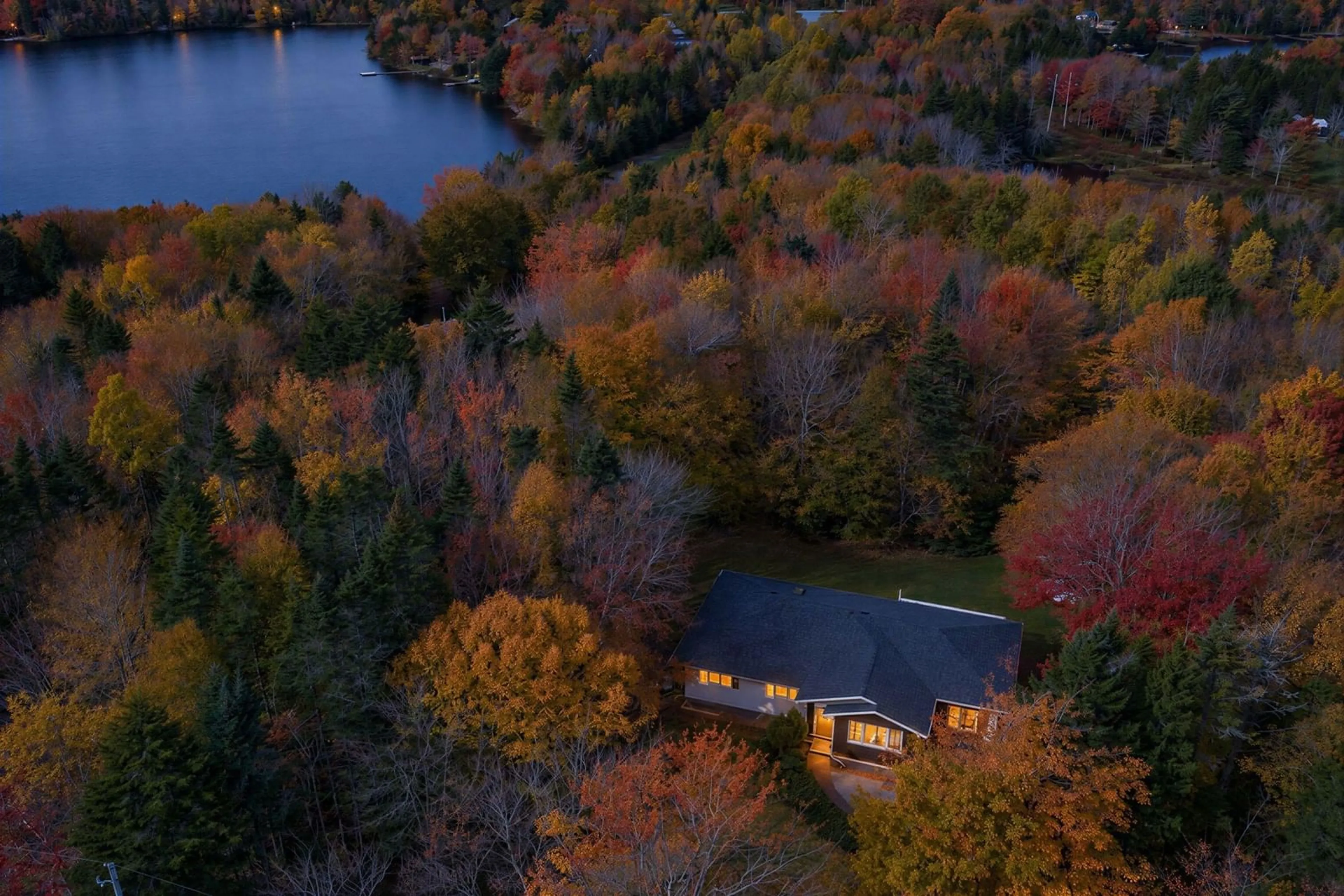 A pic from outside/outdoor area/front of a property/back of a property/a pic from drone, water/lake/river/ocean view for 490 Halfway Lake Dr, Hammonds Plains Nova Scotia B4B 1M9