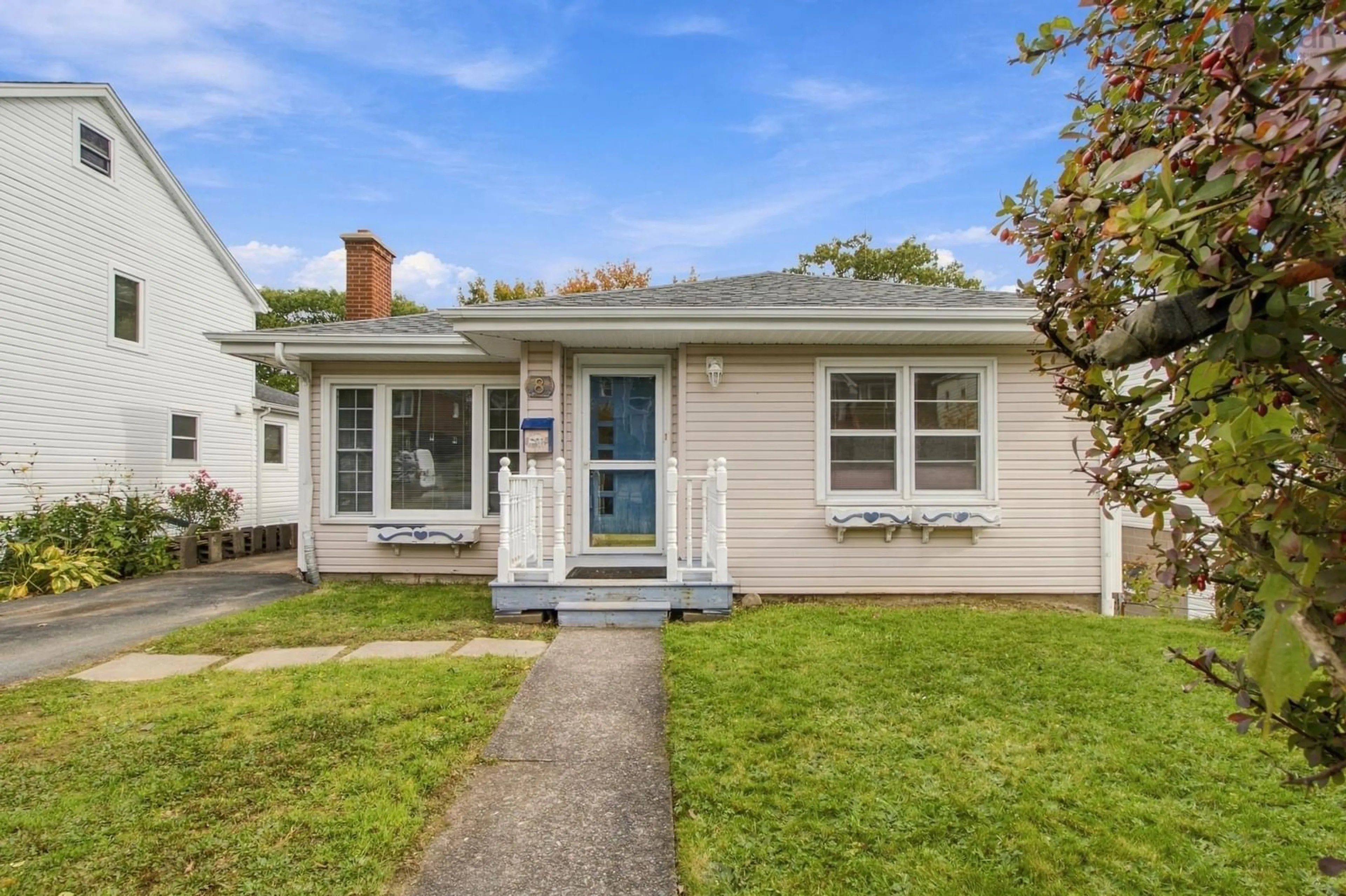 Home with vinyl exterior material, street for 8 Rodney Rd, Dartmouth Nova Scotia B2Y 3V4