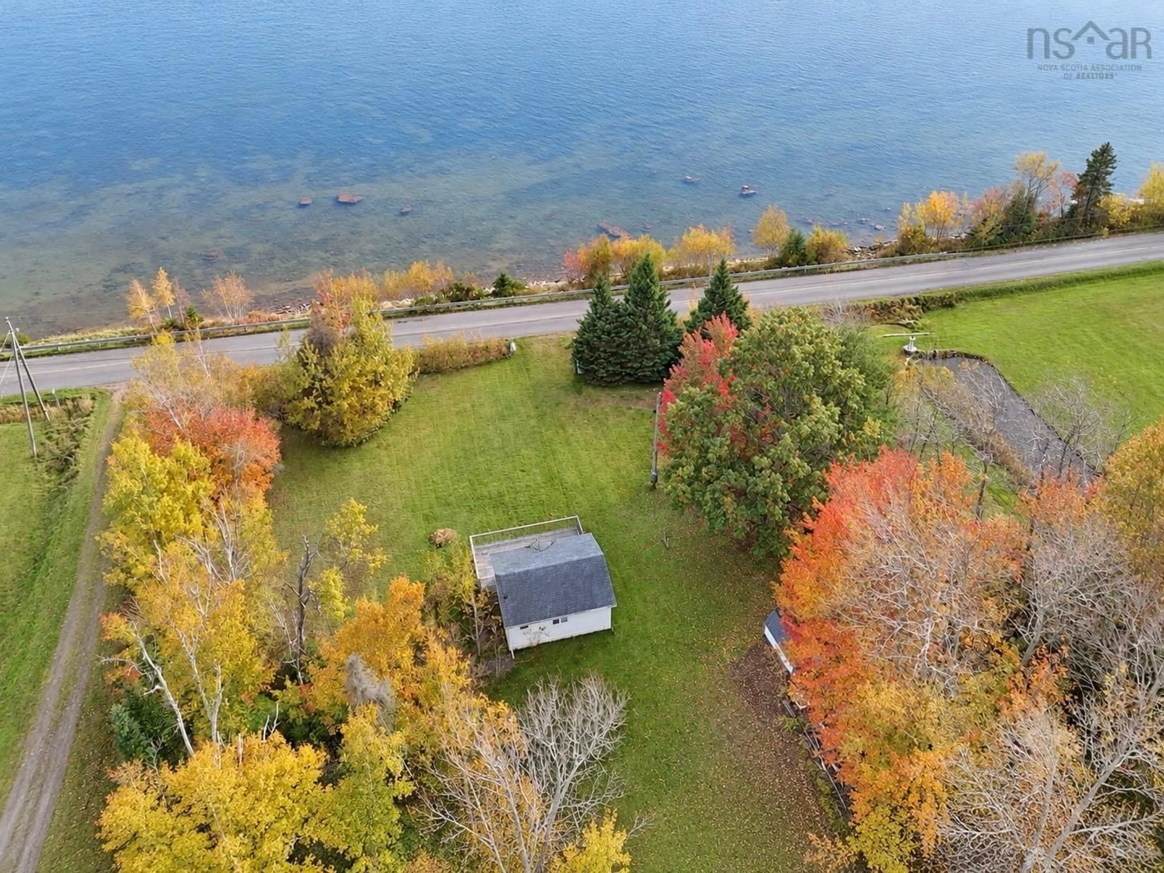 A pic from outside/outdoor area/front of a property/back of a property/a pic from drone, water/lake/river/ocean view for 3457 Malagash Rd, Malagash Centre Nova Scotia B0K 1E0