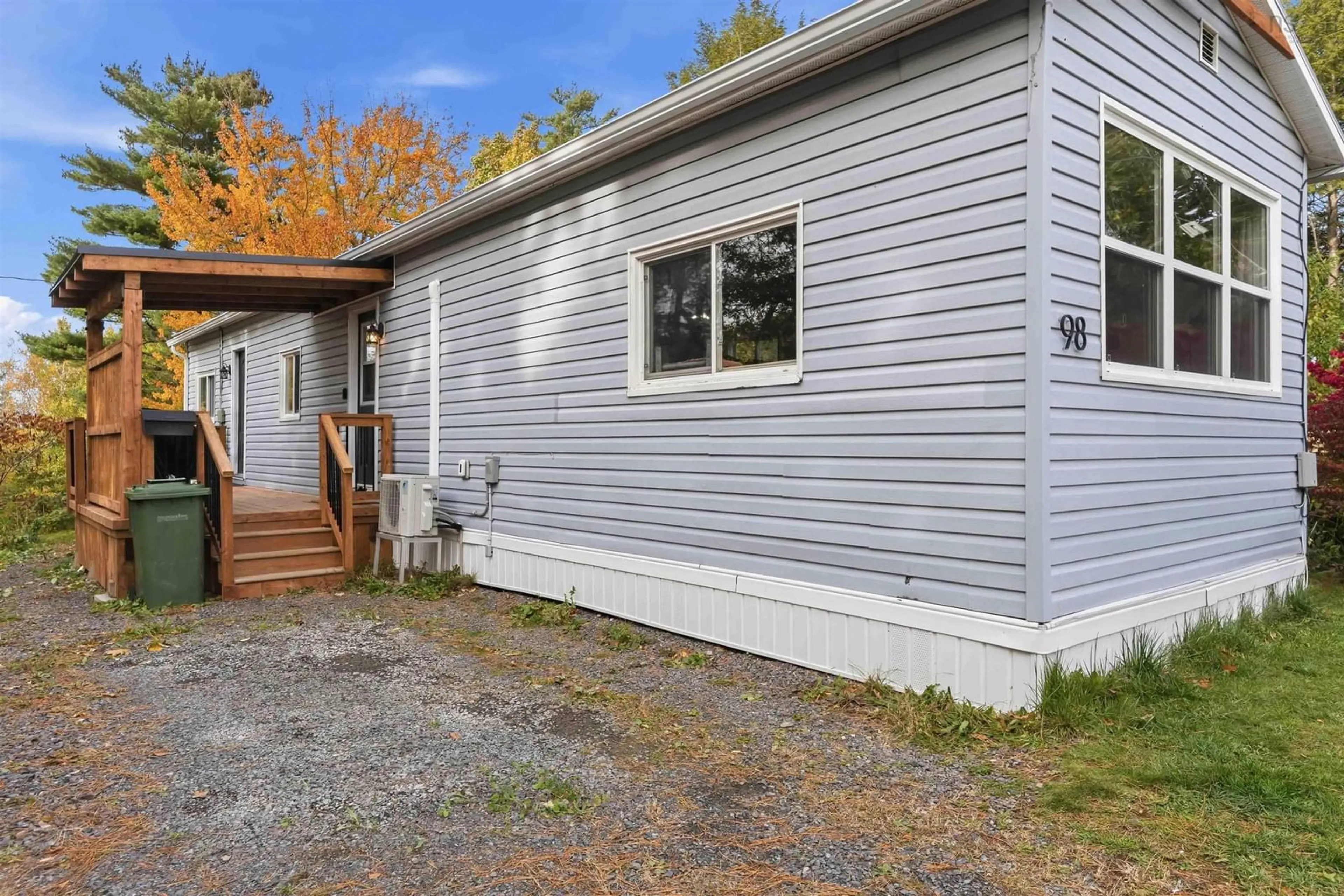 Home with vinyl exterior material, street for 98 Homco Drive Dr, New Minas Nova Scotia B4N 3Y5