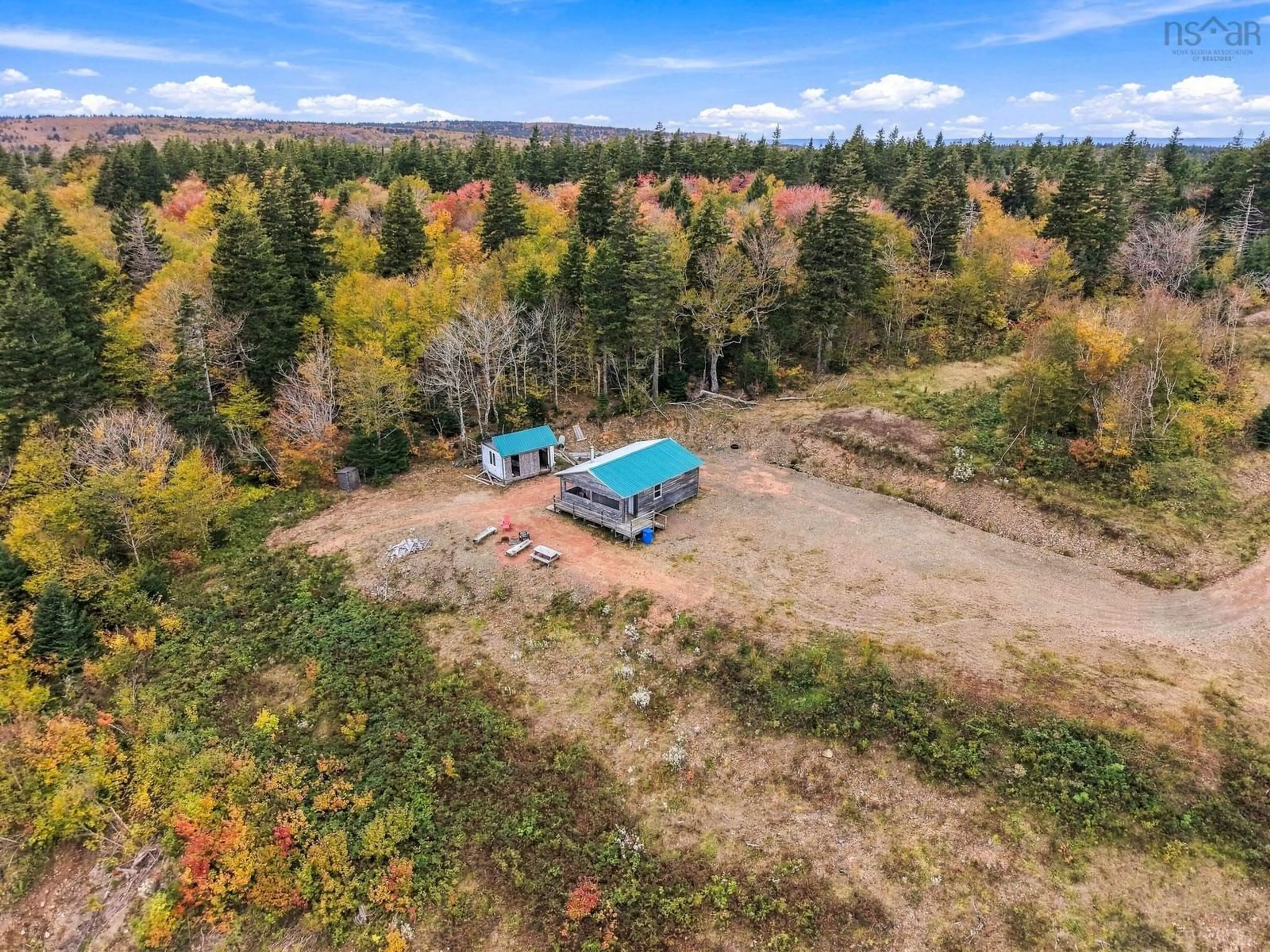A pic from outside/outdoor area/front of a property/back of a property/a pic from drone, forest/trees view for 629 Eatonville Rd, West Advocate Nova Scotia B0M 1S0