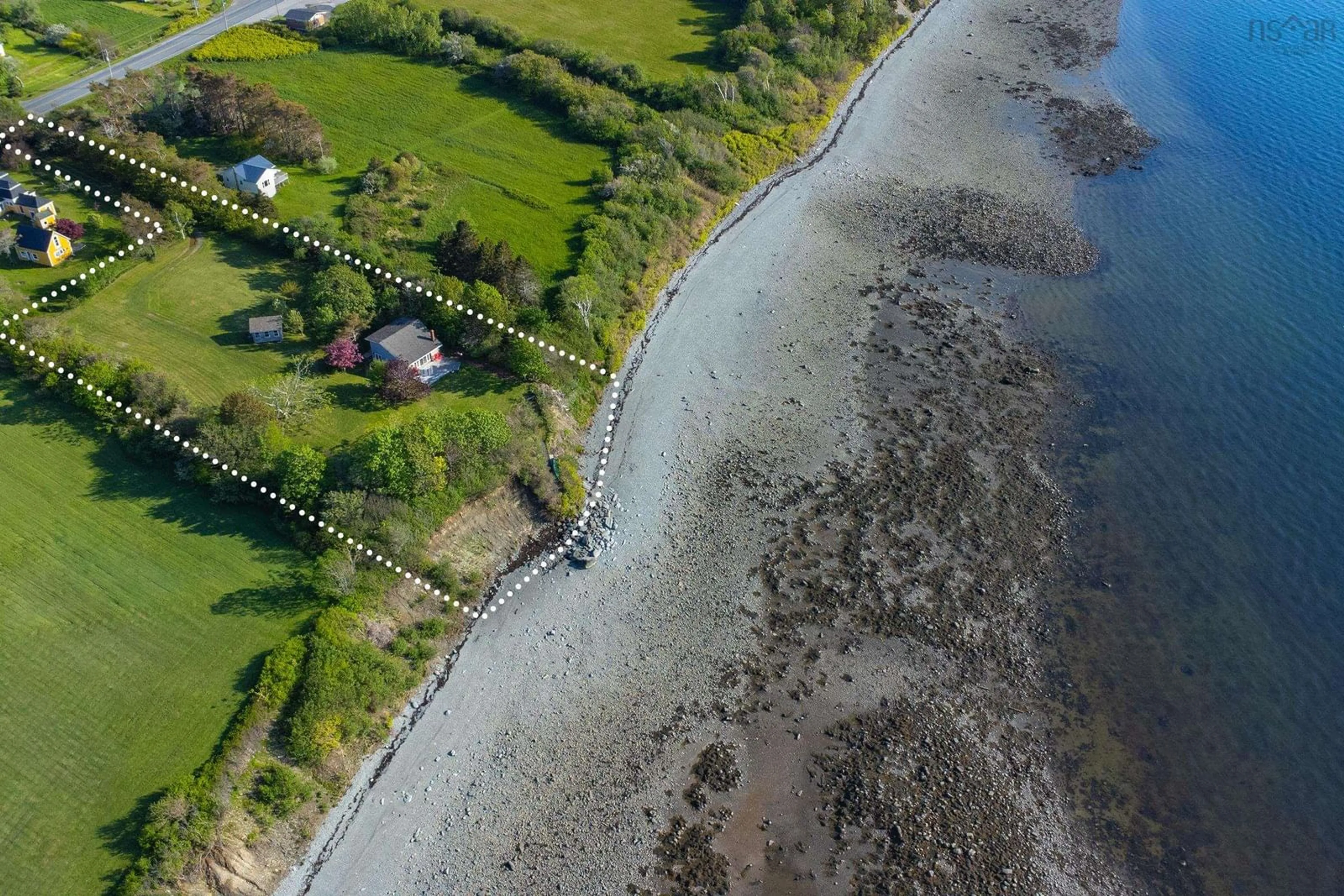 A pic from outside/outdoor area/front of a property/back of a property/a pic from drone, water/lake/river/ocean view for 7215 Highway 101, Plympton Nova Scotia B0W 2R0