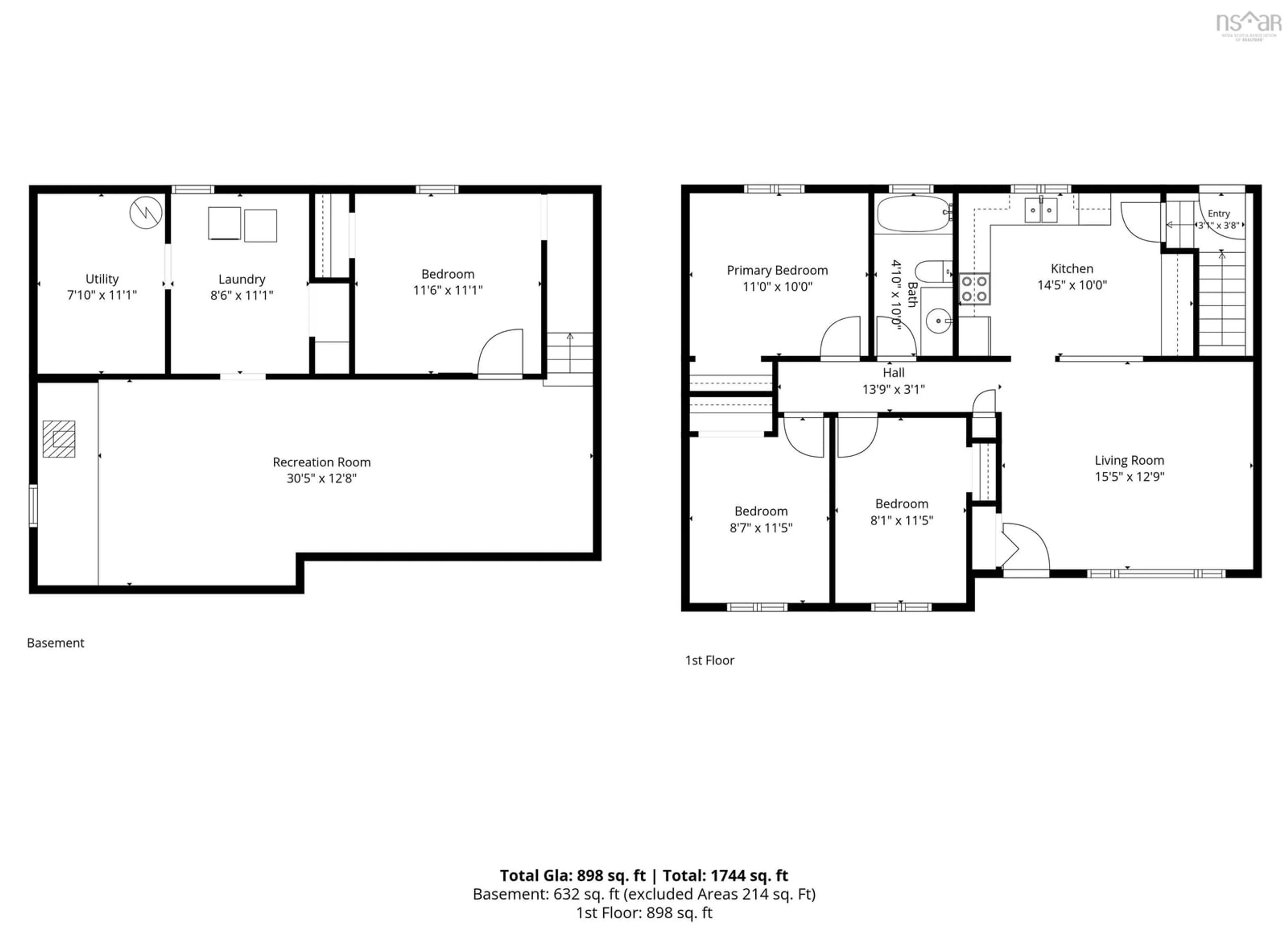 Floor plan for 1175 Old Route 5, Big Bras D'Or Nova Scotia B1X 1Y6