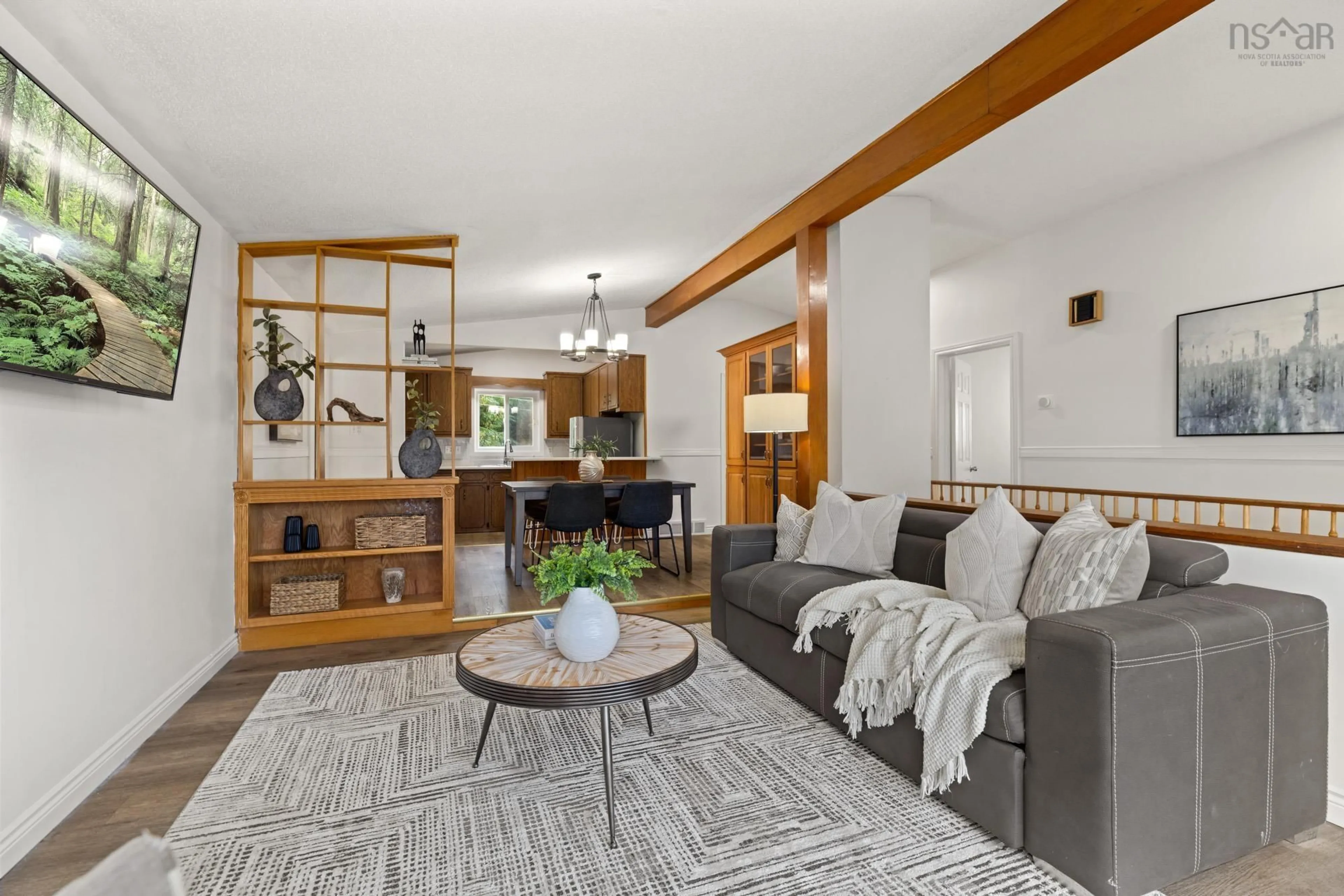 Living room with furniture, unknown for 20 Ridge Ave, Lower Sackville Nova Scotia B4C 2L6