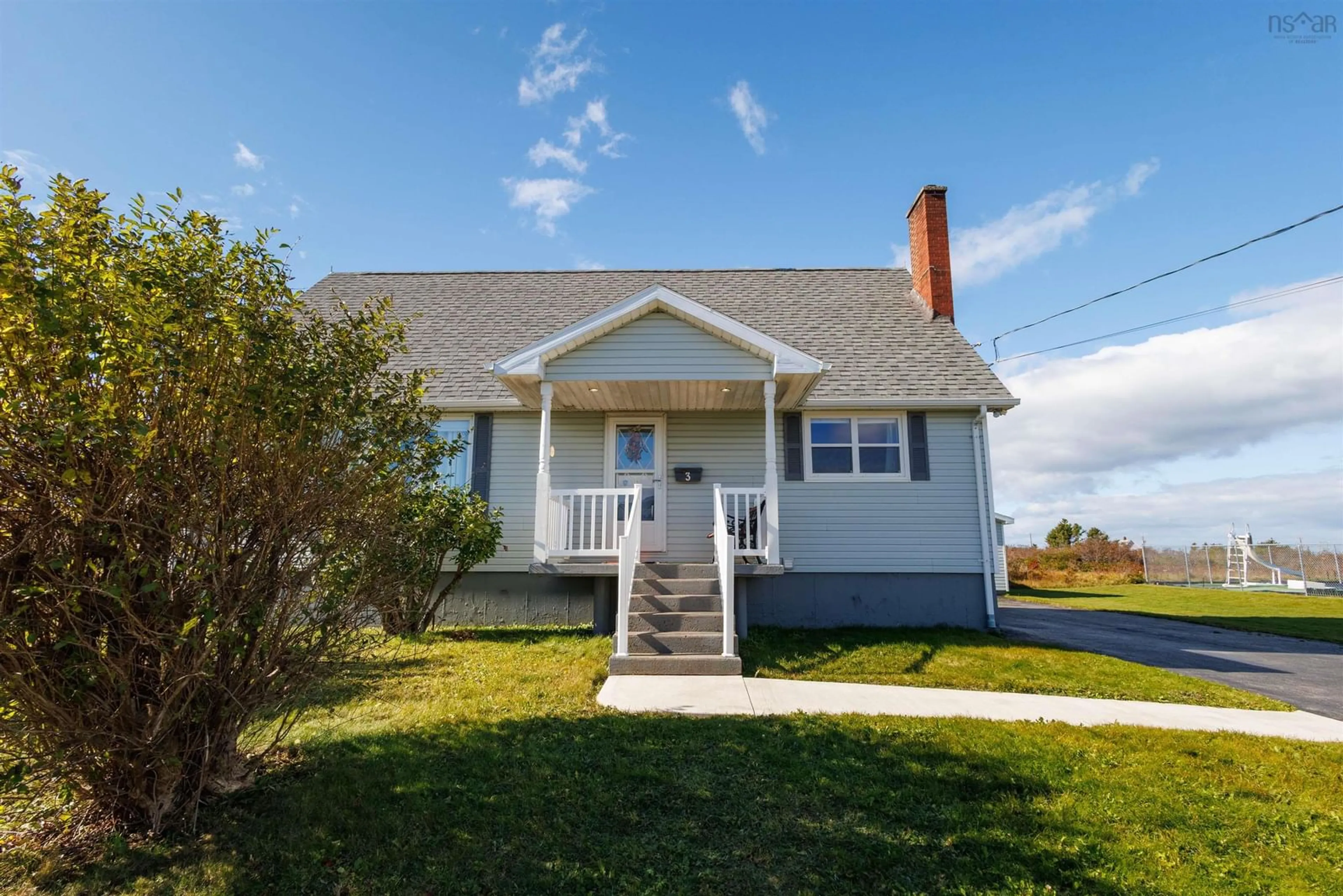 Home with vinyl exterior material, street for 3 Churchill St, Glace Bay Nova Scotia B1A 4N1
